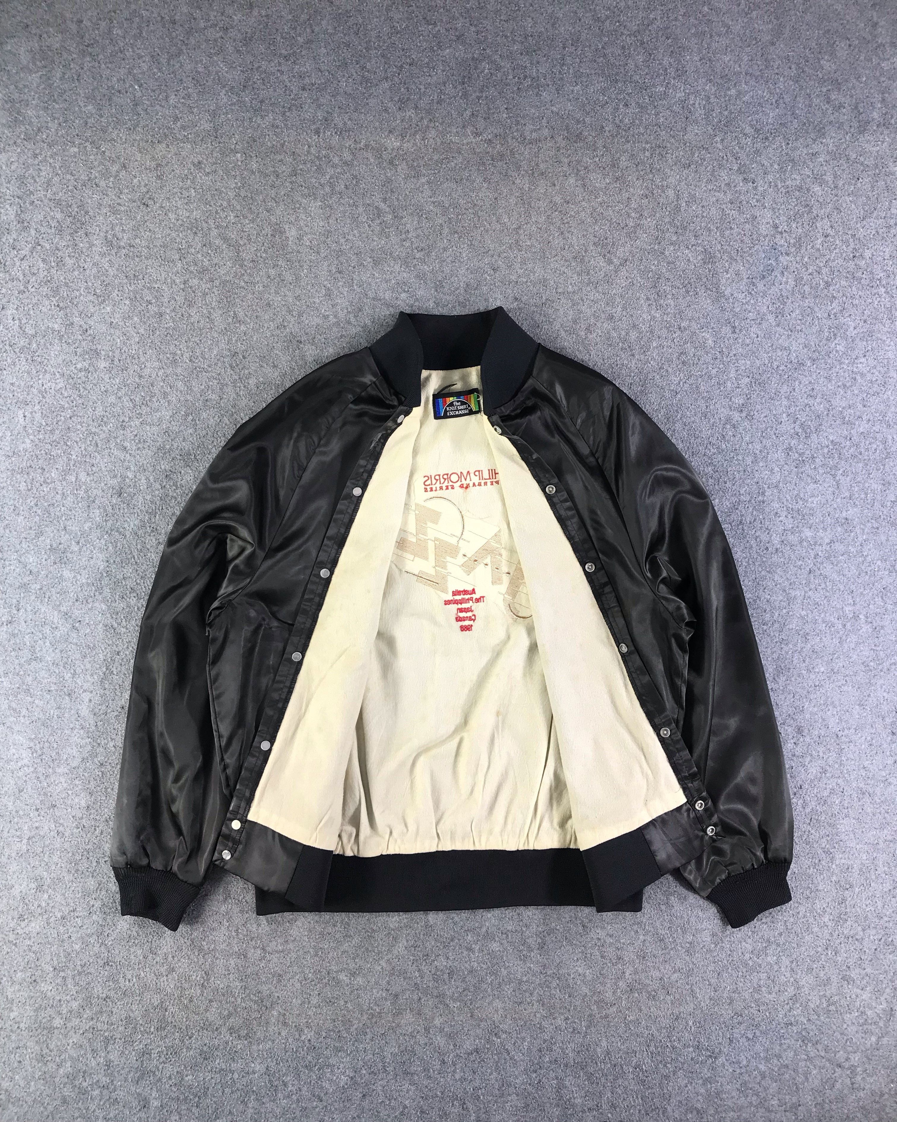 Japanese Brand Vintage 80s Philip Morris Jazz Tour Satin Jacket JC259 Size US XL / EU 56 / 4 - 3 Thumbnail
