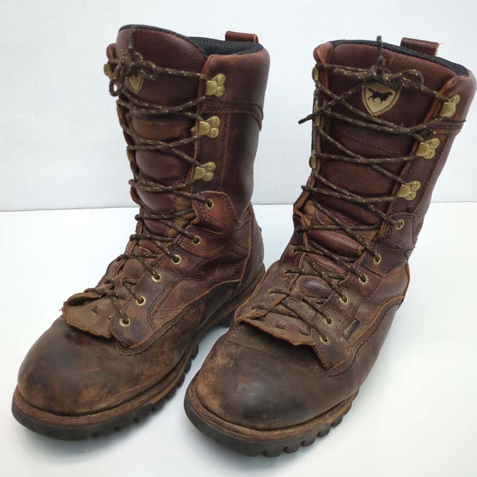 Vintage Irish Setter Mens Size 10 Boot Brown Leather Waterproof 1000g Thinsulate Snow Insulated Rubber D Size US 10 / EU 43 - 2 Thumbnail
