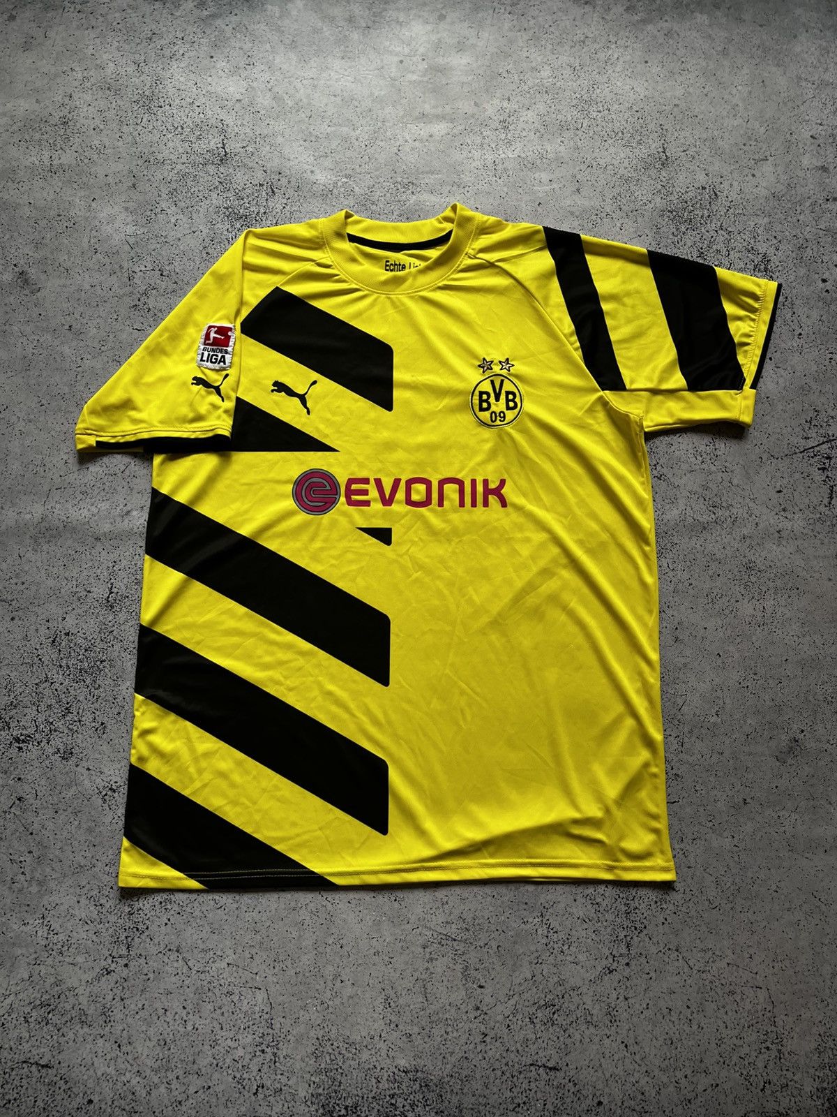 Puma × Vintage 2014 Puma Borussia Dortmund BVB Immobile Home Soccer Jersey Size US XXL / EU 58 / 5 - 2 Thumbnail