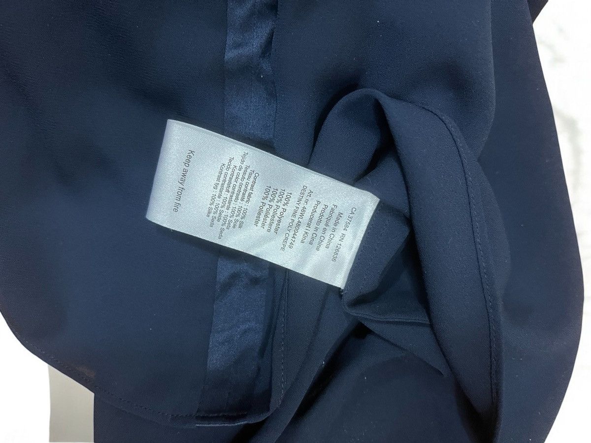 J.Lindeberg J.Lindeberg Destiny Fine Poly Crepe Navy Blouse size L Size L / US 10 / IT 46 - 6 Thumbnail