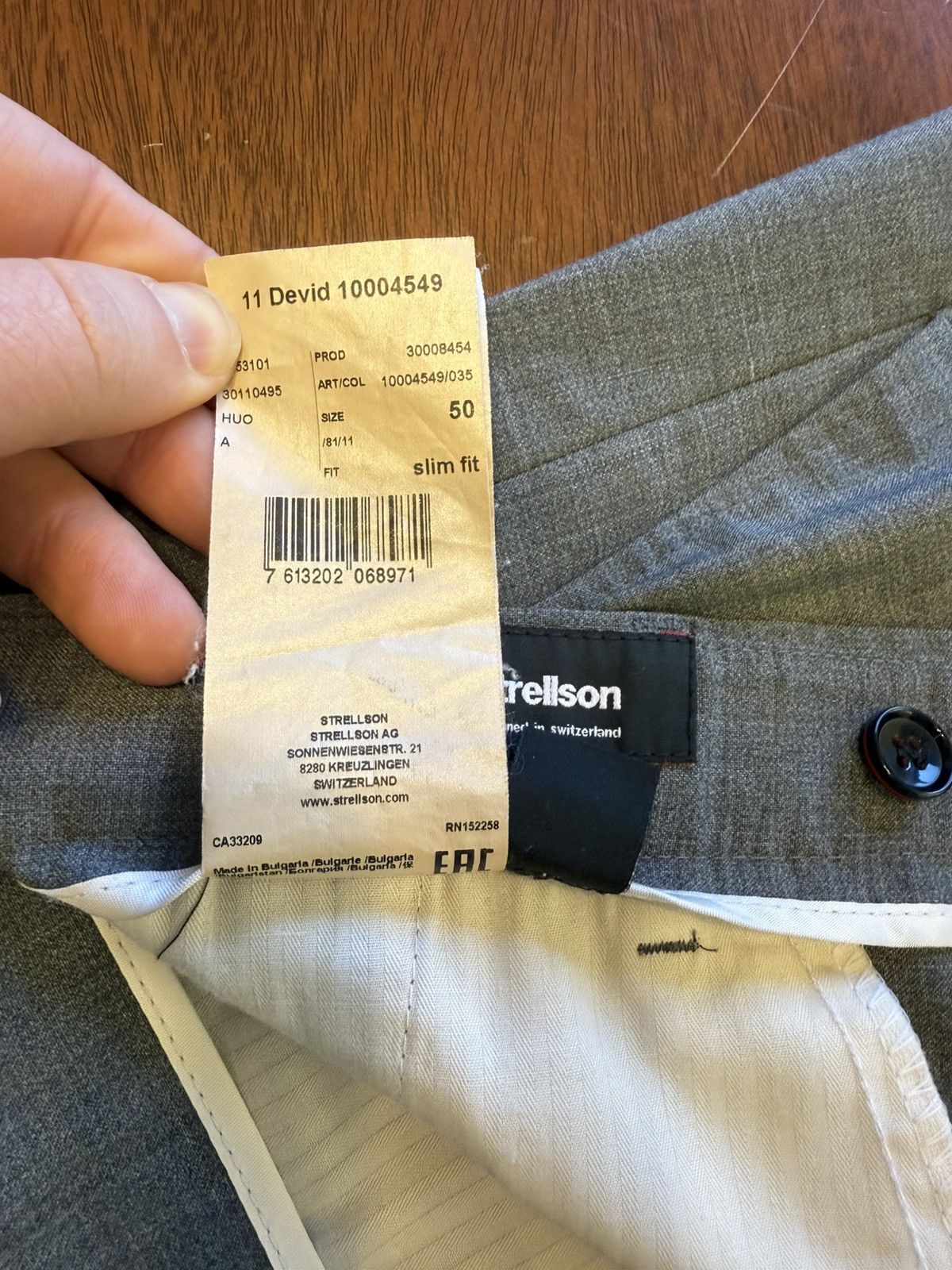 Strellson Slim Fit Trouser (EU size 50) Size US 32 / EU 48 - 5 Thumbnail