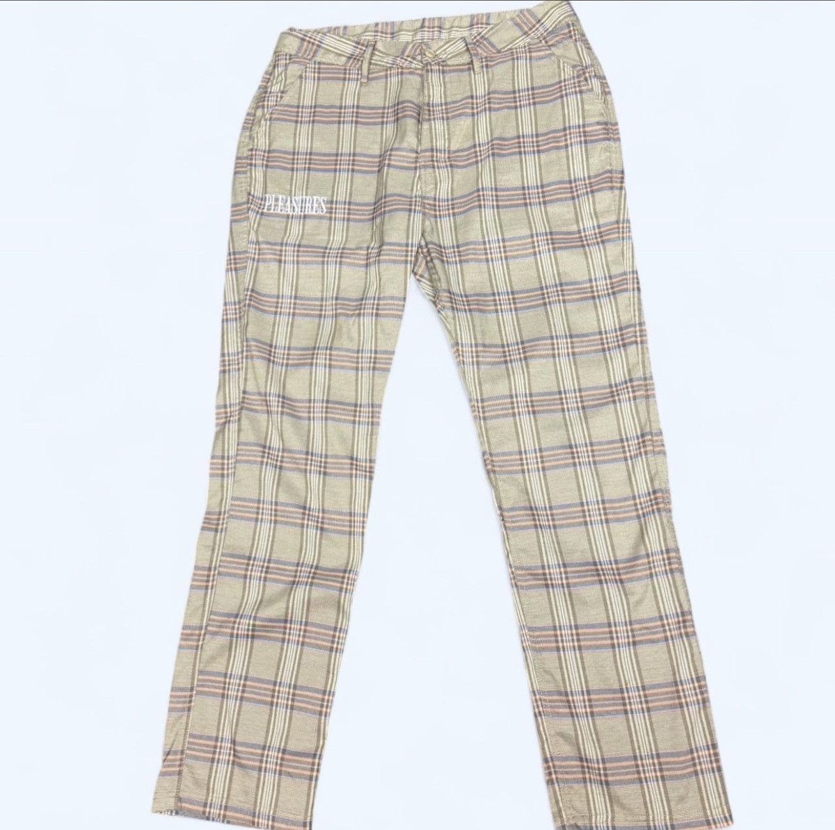 Pleasures Pleasures Orchestra Tan Plaid Pants Size US 36 / EU 52 - 1 Thumbnail