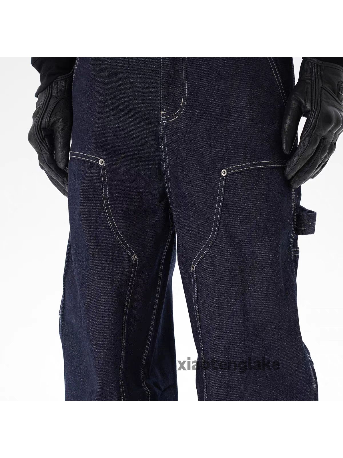 Jean Unisex outdoor utility wax loose baggy carpenter jeans Size US 36 / EU 52 - 11 Thumbnail