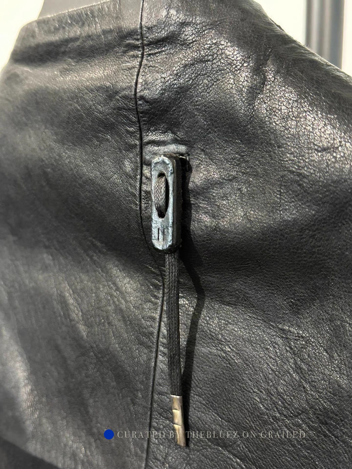 Boris Bidjan Saberi Black Leather Sleeve Jacket with Asymmetric Zip Size US S / EU 44-46 / 1 - 1 Thumbnail