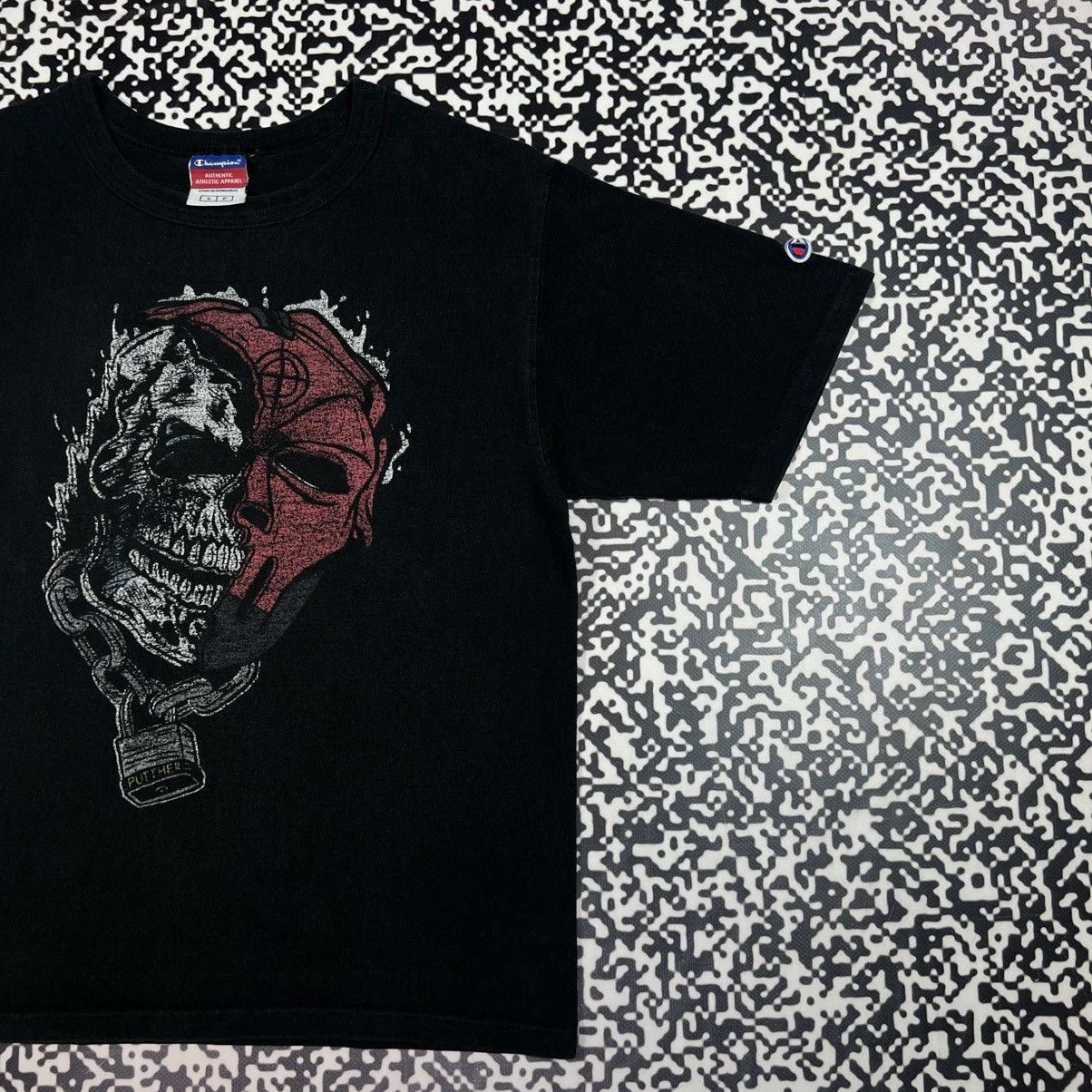 Champion Vintage Y2K Champion Punisher Skull Logo Faded Boxy T-shirt Size US S / EU 44-46 / 1 - 3 Thumbnail