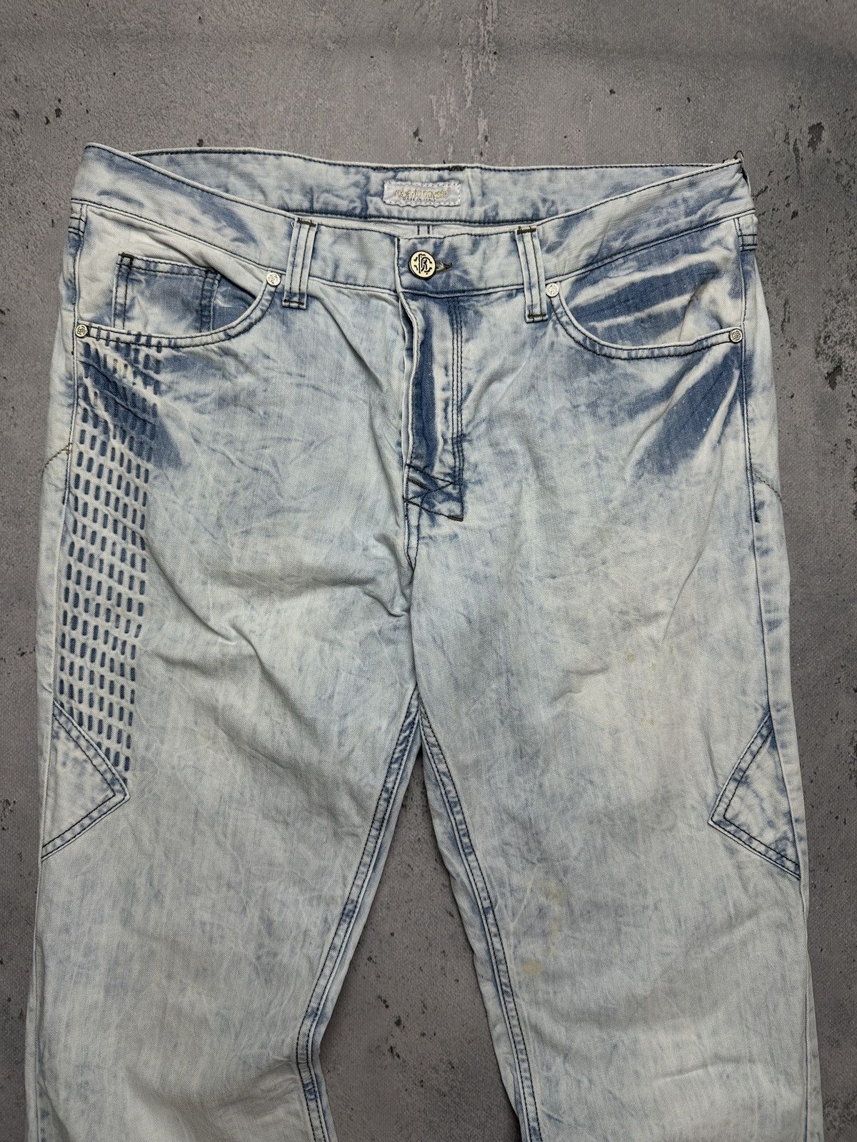 Roberto Cavalli 2000s Roberto Cavalli Wash Denim Pants y2k Opium Archive 90s Size US 36 / EU 52 - 5 Thumbnail