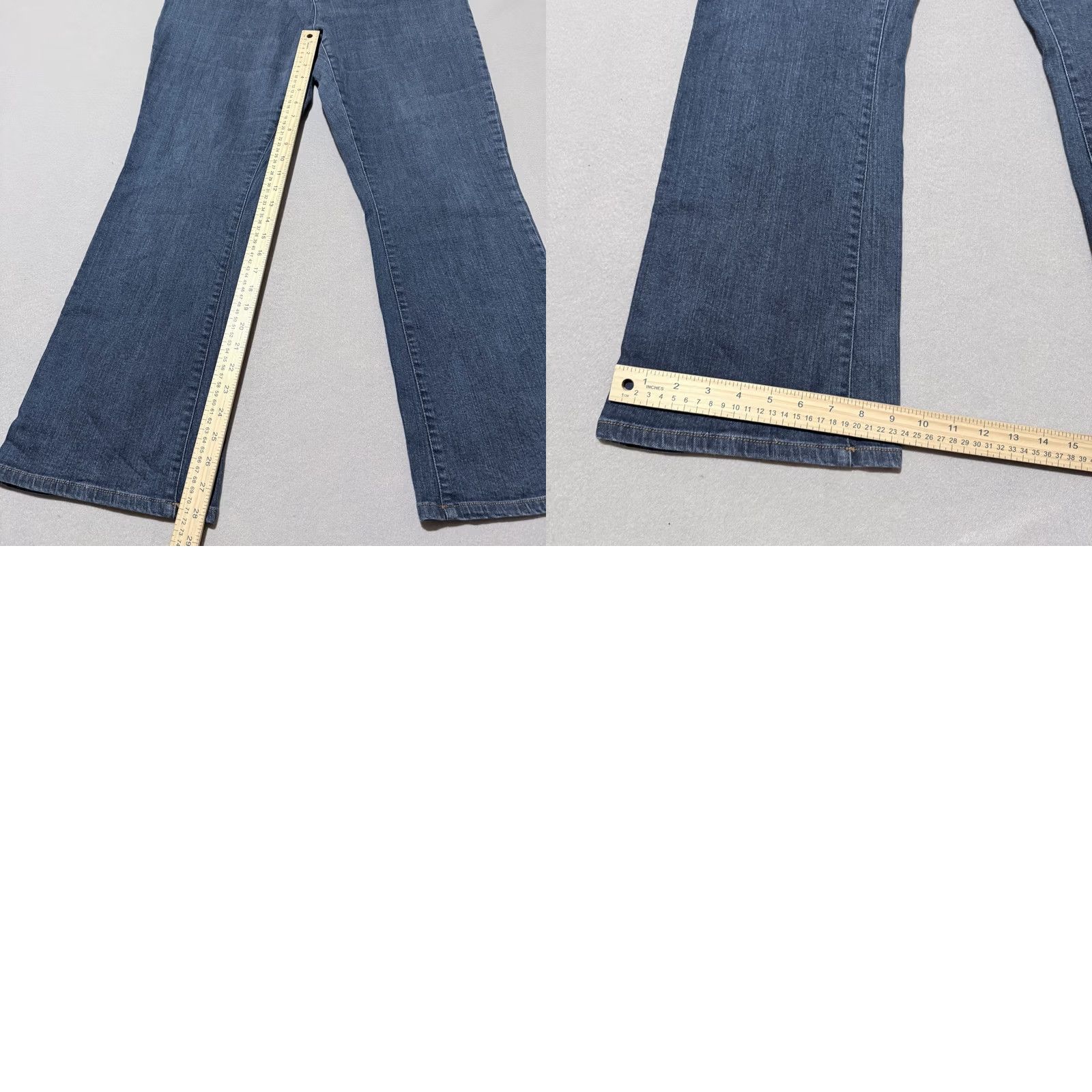 Vintage Smith's Bootcut Jeans Women's Blue Denim Dark Wash Mid-Rise Slim Fit - 16 Size 38" / US 16 / IT 52 - 9 Thumbnail