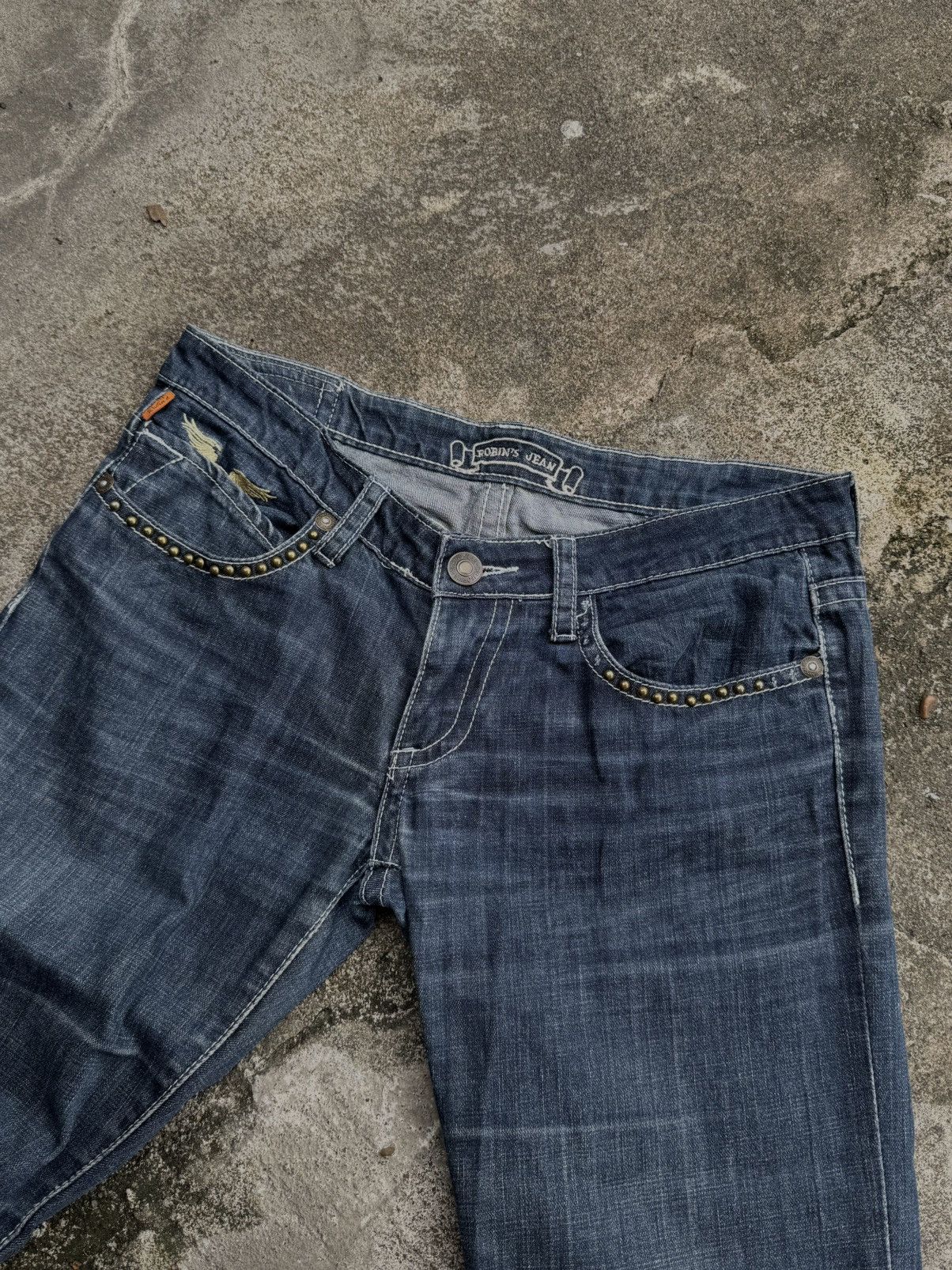 Robins Jeans Gold Wings Robins Jeans Denim Studded styled Size US 29 - 6 Thumbnail