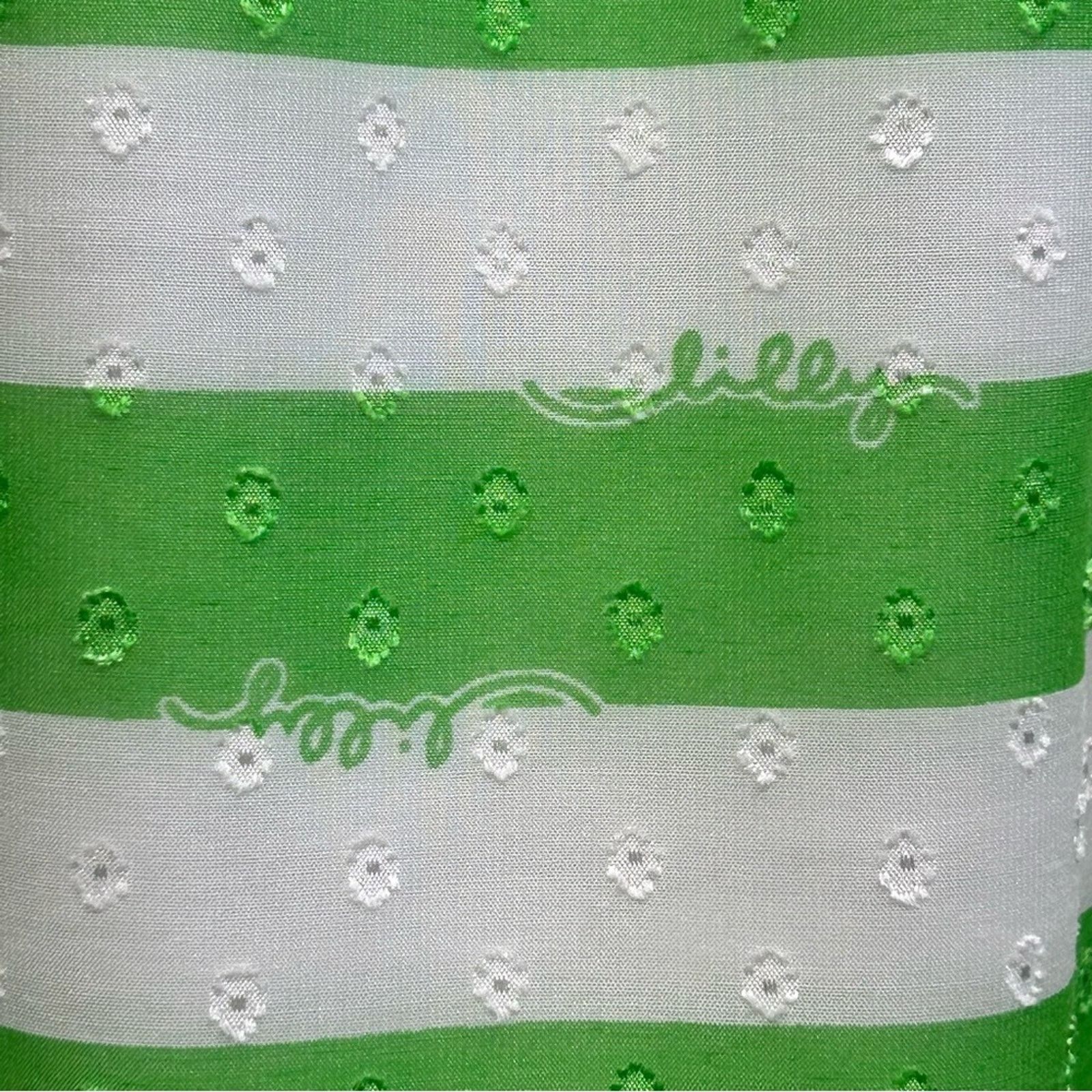 Lilly Pulitzer Lilly Pulitzer Danna Awning Green Striped Dress Ruffle XS Size XS / US 0-2 / IT 36-38 - 4 Thumbnail