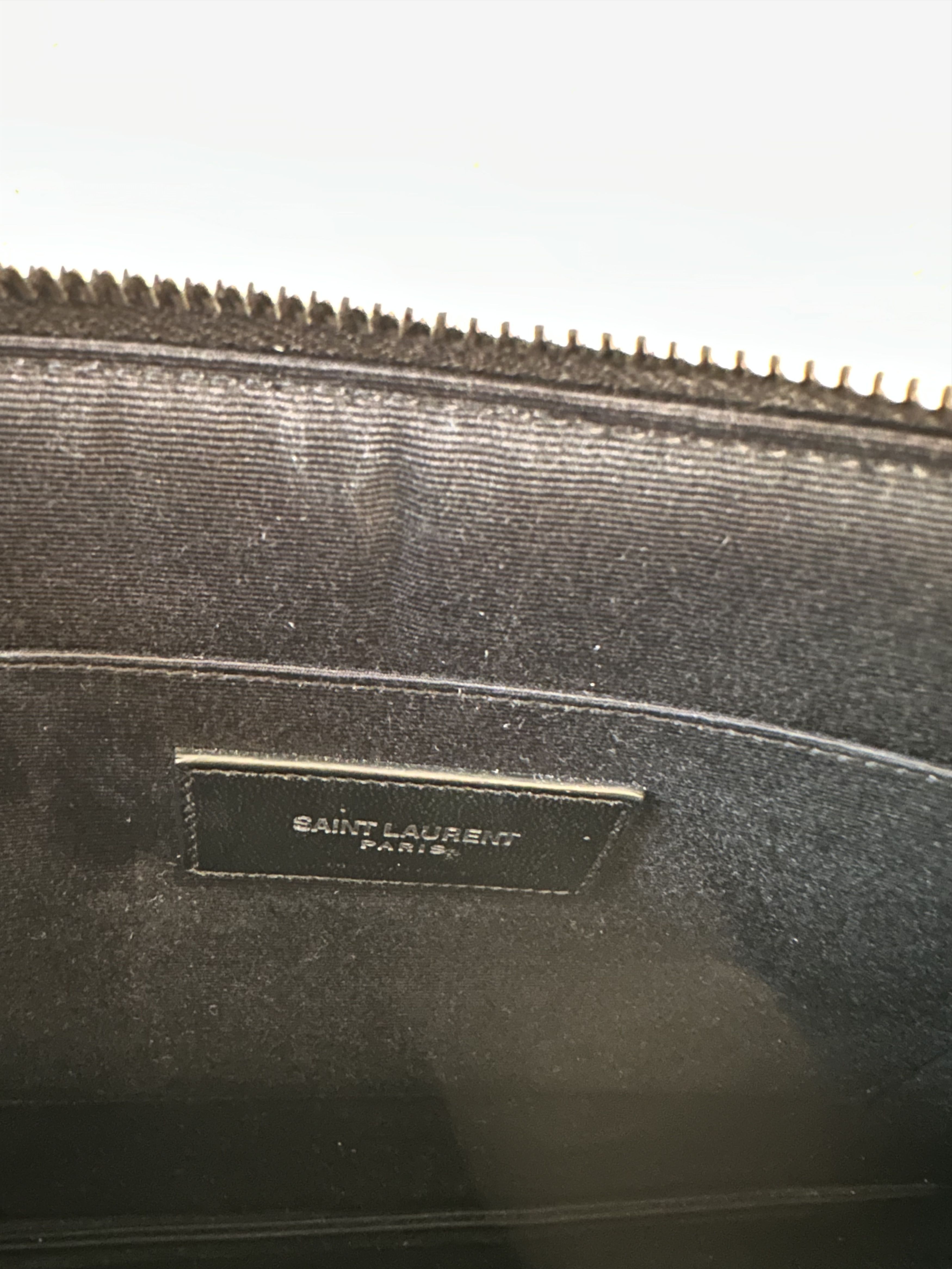 Saint Laurent Paris Saint Laurent Black Leather YSL Monogram Pouch Size ONE SIZE - 3 Thumbnail