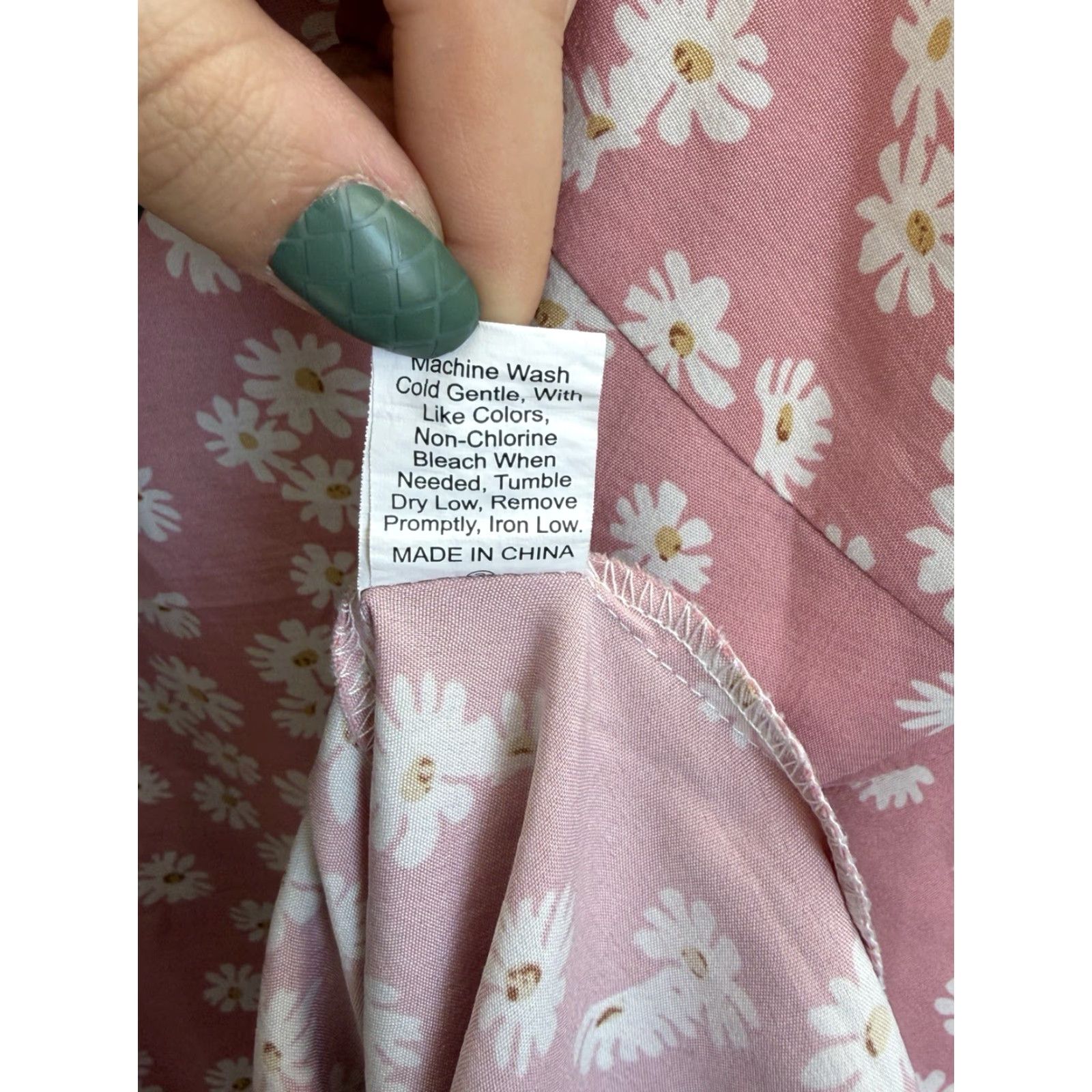 Shein SHEIN Curve Womens Dress 3XL Pink Daisy Floral Sleeveless V-Neck Knee Length Mini Dress Womens Size XXL / US 16-18 / IT 52-54 - 5 Thumbnail