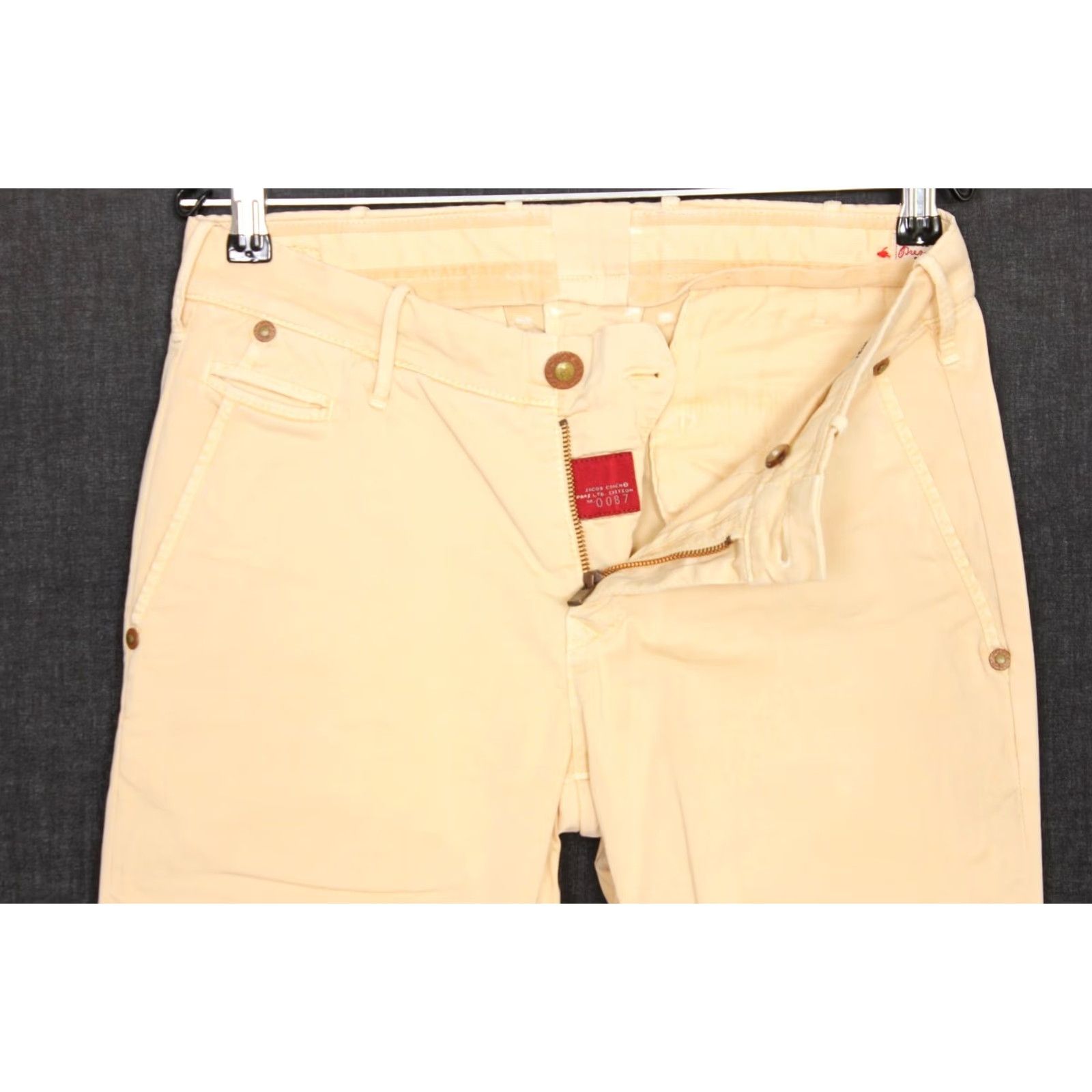 Jacob Cohen JACOB COHEN PRMJ Premium Limite Ed. Stretch Trousers Men W30 L30 DZ1022 - Beige Yellow Slim Casual Shirt/Trousers - 30x30 Men Size US 30 / EU 46 - 4 Thumbnail
