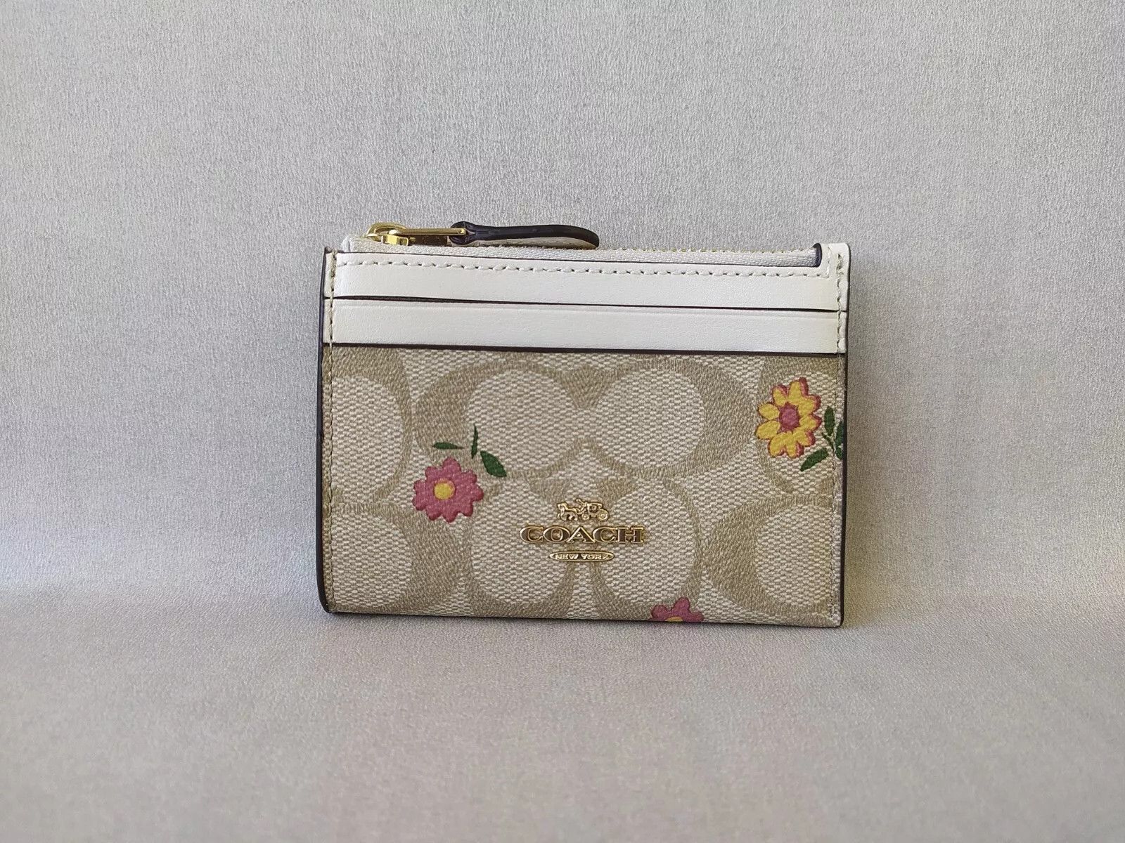Coach Coach Mini Skinny ID zip CardCase in signature canvas T 9102 Size ONE SIZE - 2 Thumbnail