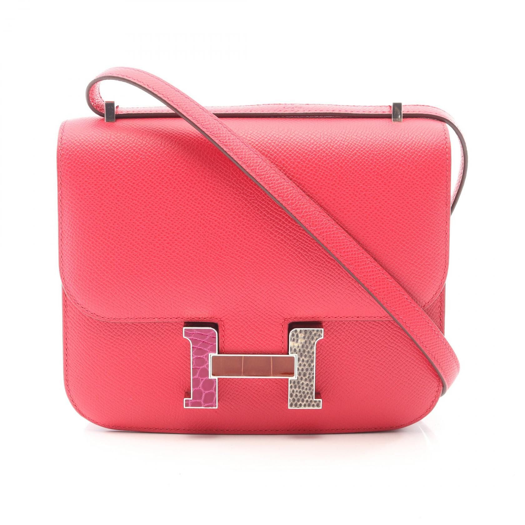 Hermes Hermes Hermes Constance3 Mini Matte Alligator Veau Epsom Shoulder Bag Leather Shoulder Bag Z DUTY FREE for USA Size ONE SIZE - 1 Thumbnail