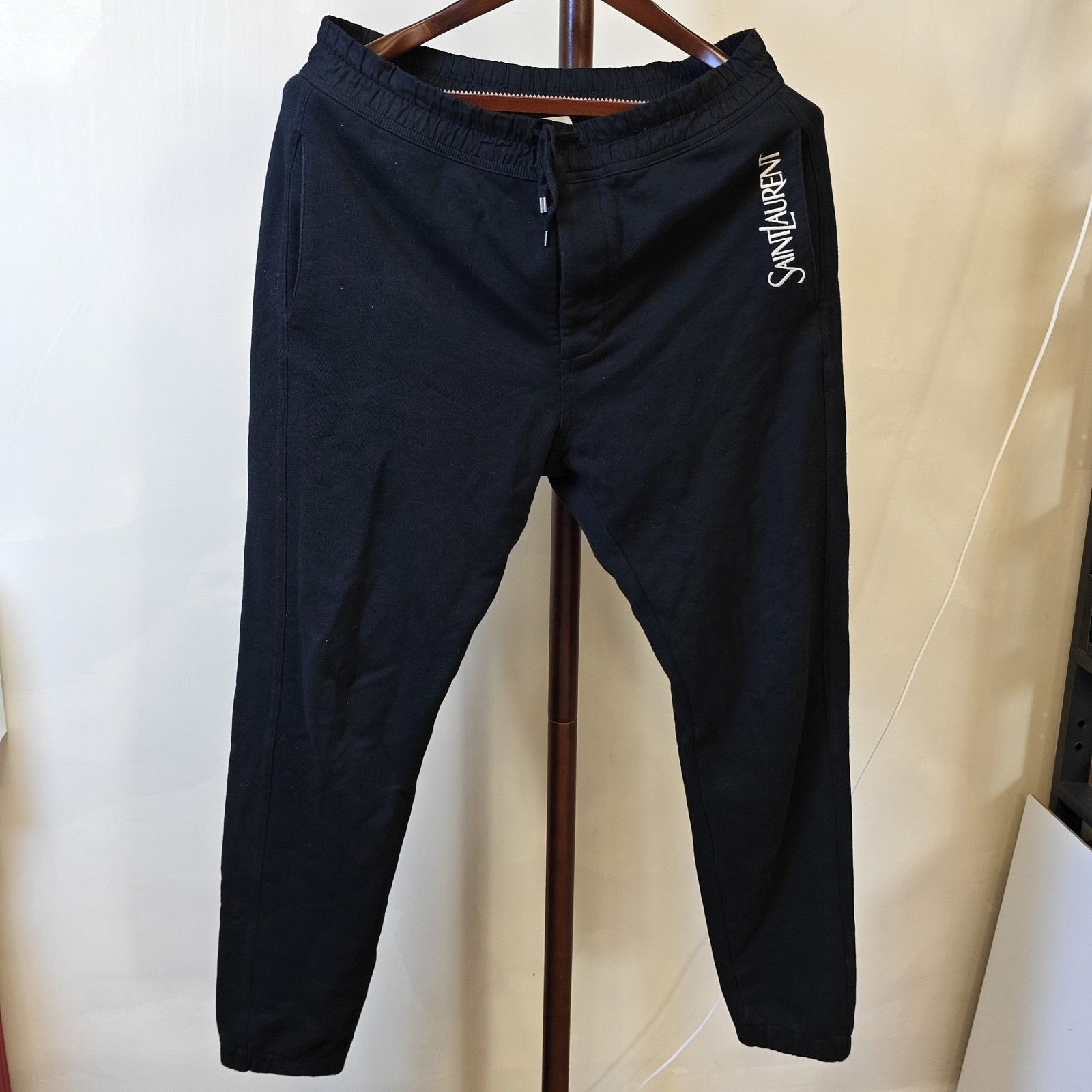 Saint Laurent Paris Saint Laurent Logo Print Sweatpants Size L Size US 34 / EU 50 - 1 Thumbnail