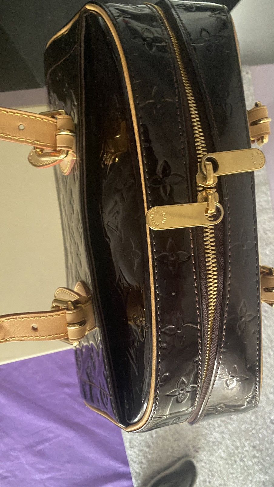 Louis Vuitton Louis Vuitton Amarante Monogram Vernis Summit Drive Bag Size ONE SIZE - 11 Thumbnail
