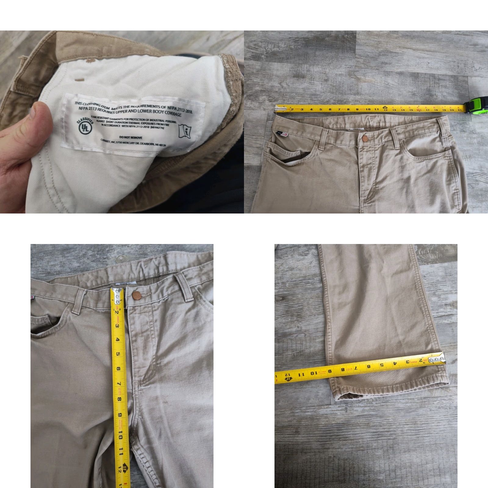 Carhartt VINTAGE Carhartt FR Relaxed Fit Canvas Carpenter Womens Workwear Pants Khaki Straight 18 Size 40" / US 18 - 9 Thumbnail