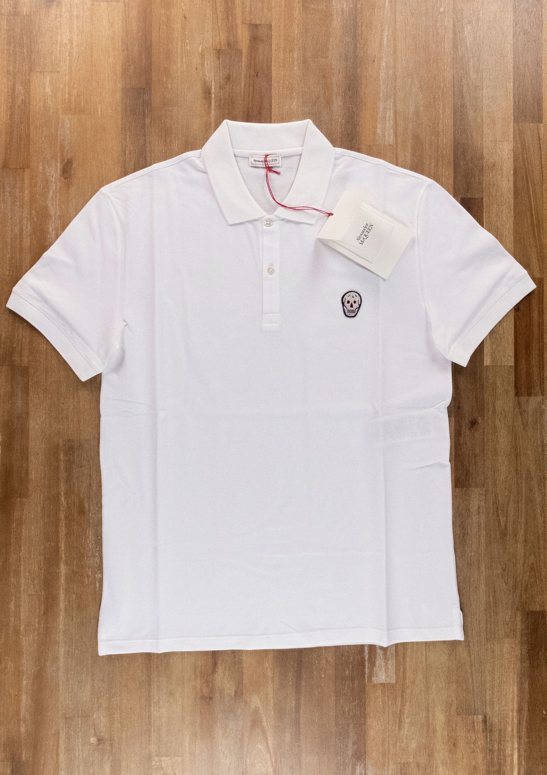 Alexander McQueen ALEXANDER MCQUEEN white skull patch polo shirt Large q Size US L / EU 52-54 / 3 - 1 Thumbnail