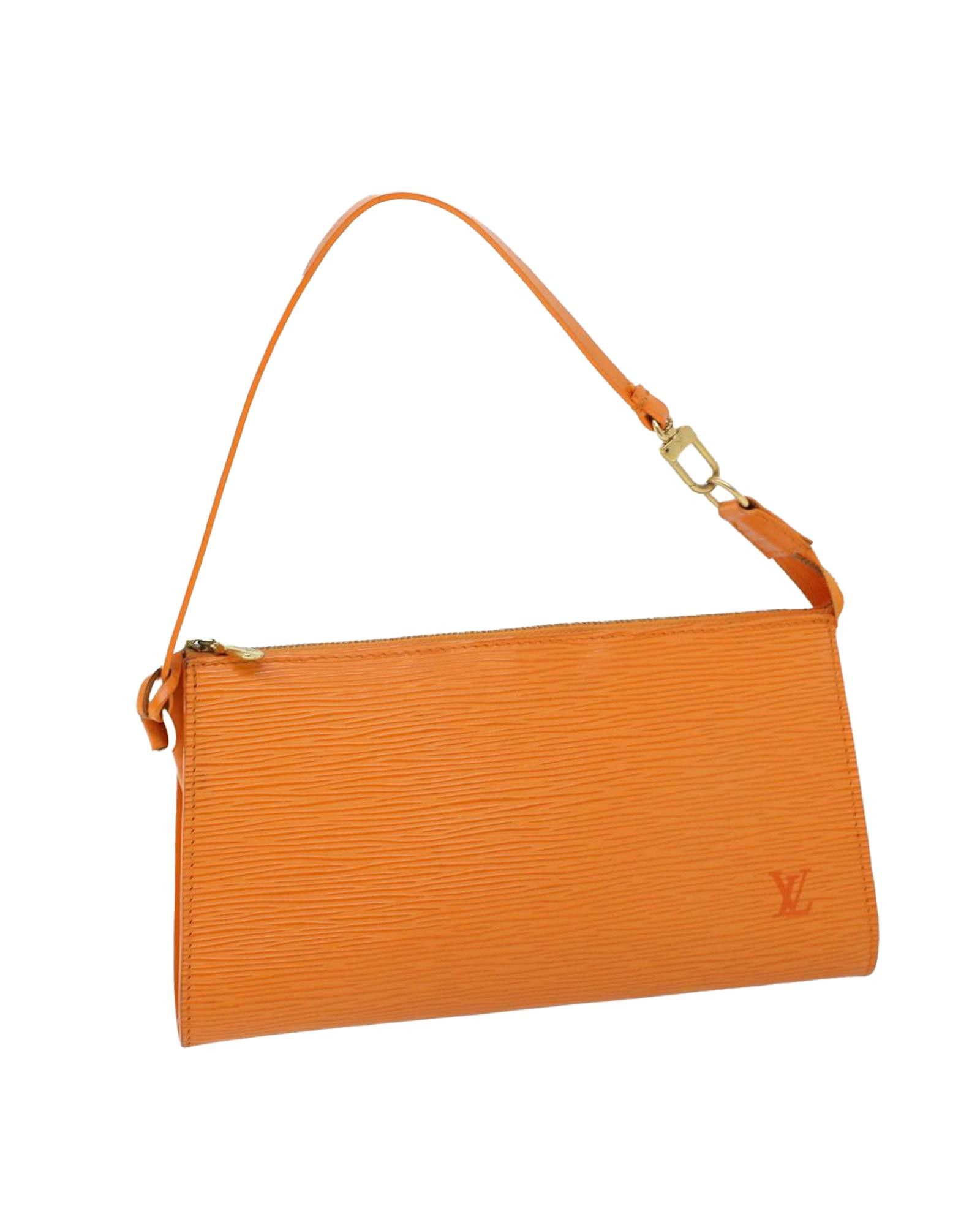 image of Louis Vuitton Epi Pochette Accessoires Pouch Mandarin Orange, Women's