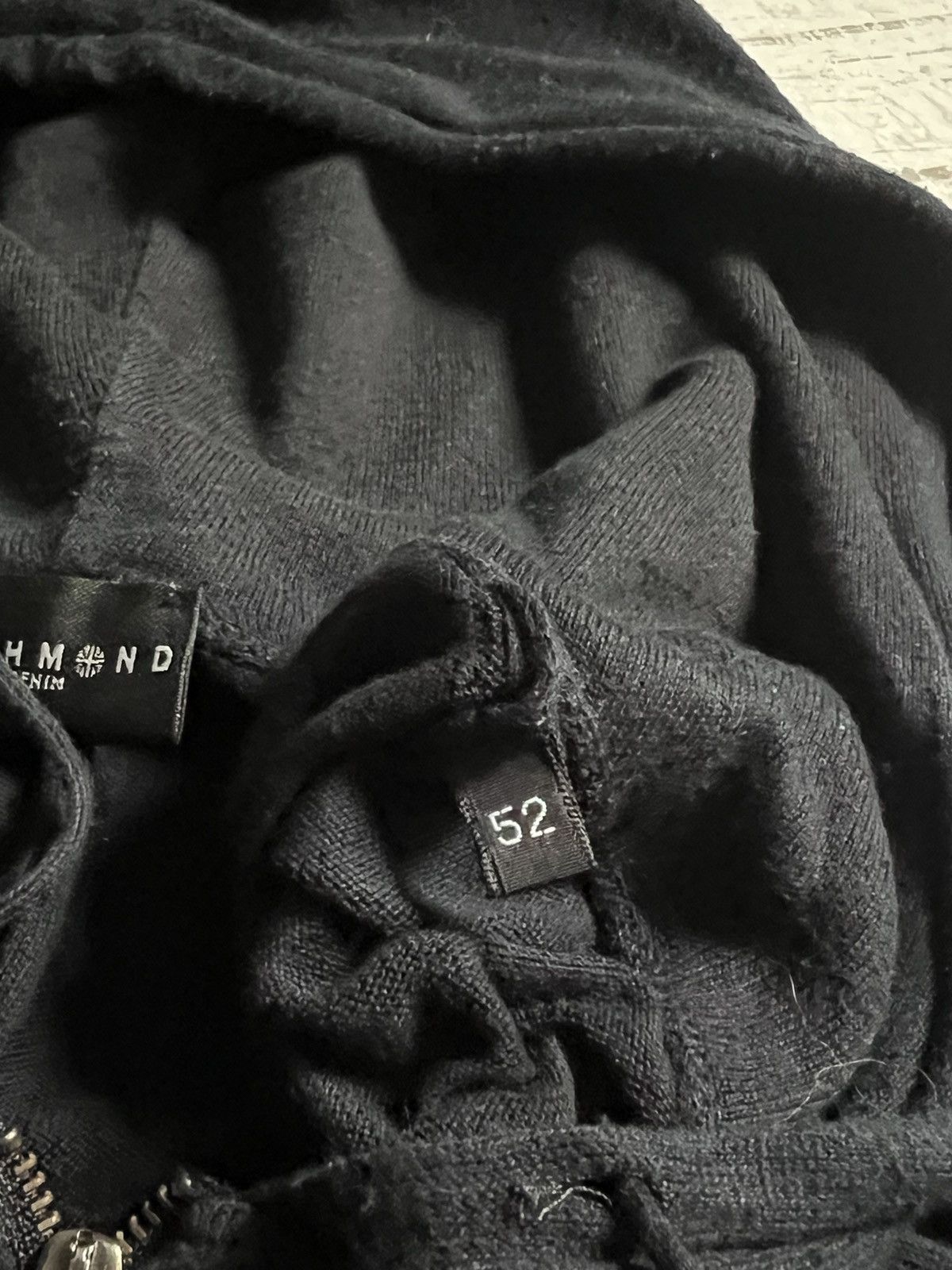 Richmond Denim John Richmond Denim Zipped Up Hoodie Black RARE Size US M / EU 48-50 / 2 - 8 Thumbnail