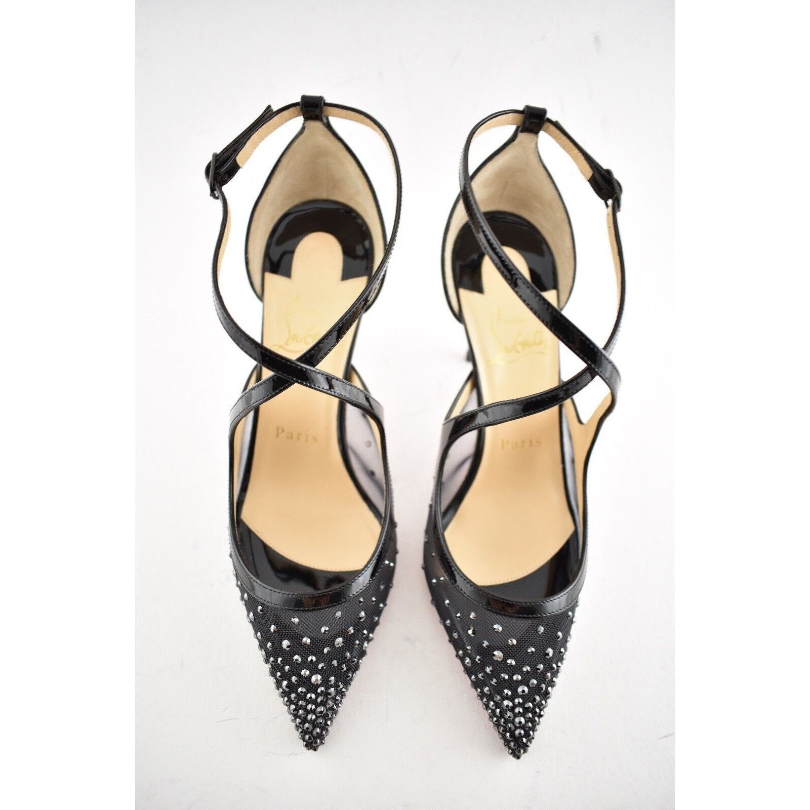 Christian Louboutin Christian Louboutin Twistissima Strass 85 Black Patent Size US 6.5 / IT 36.5 - 6 Thumbnail