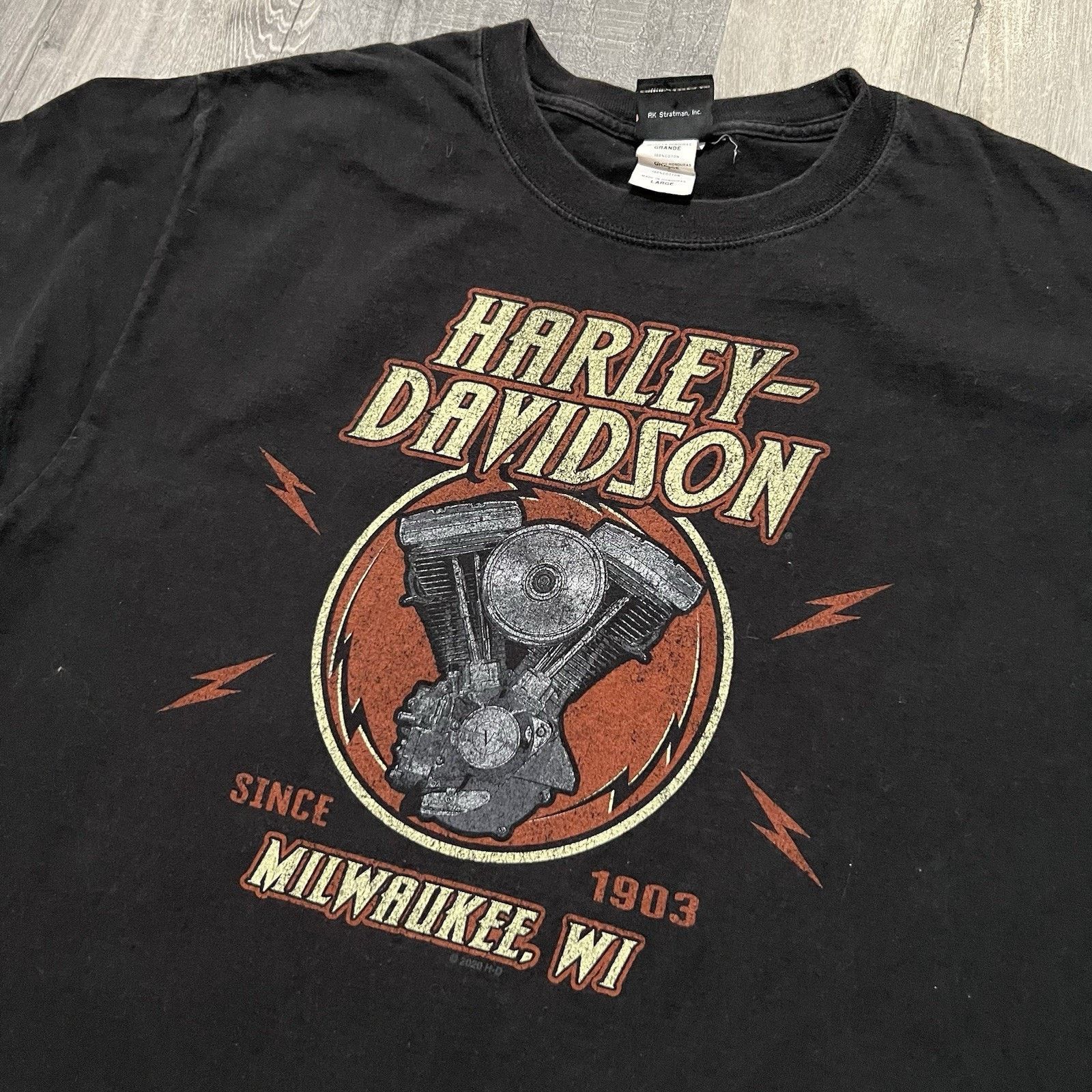 Harley Davidson Harley Davidson St Paul Minnesota Black Skull Motorcycle Tee Size US L / EU 52-54 / 3 - 3 Thumbnail