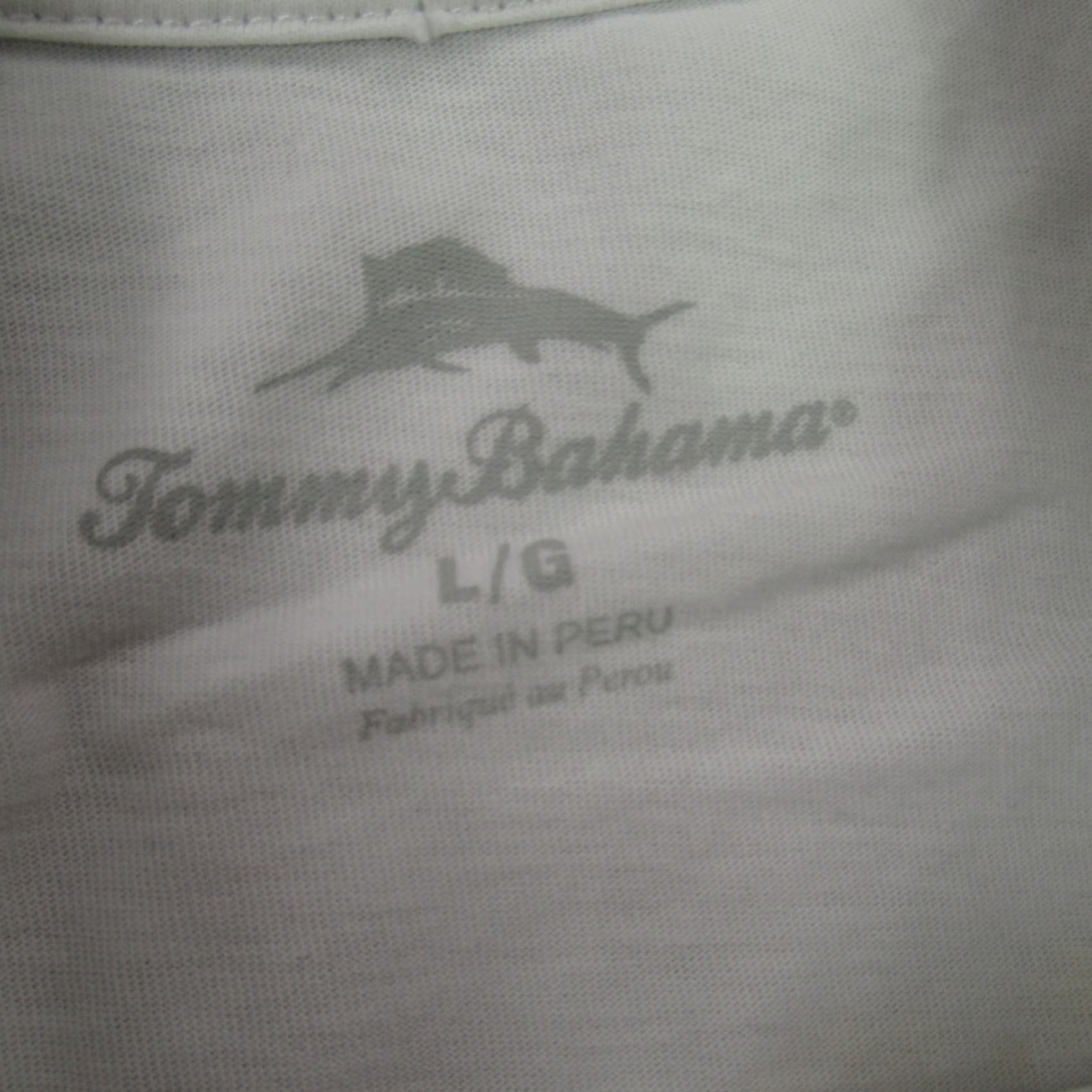 Tommy Bahama Tommy Bahama Shirt Mens Large Short Sleeve Crew Neck Outdoors Lightweight White Size US L / EU 52-54 / 3 - 5 Thumbnail