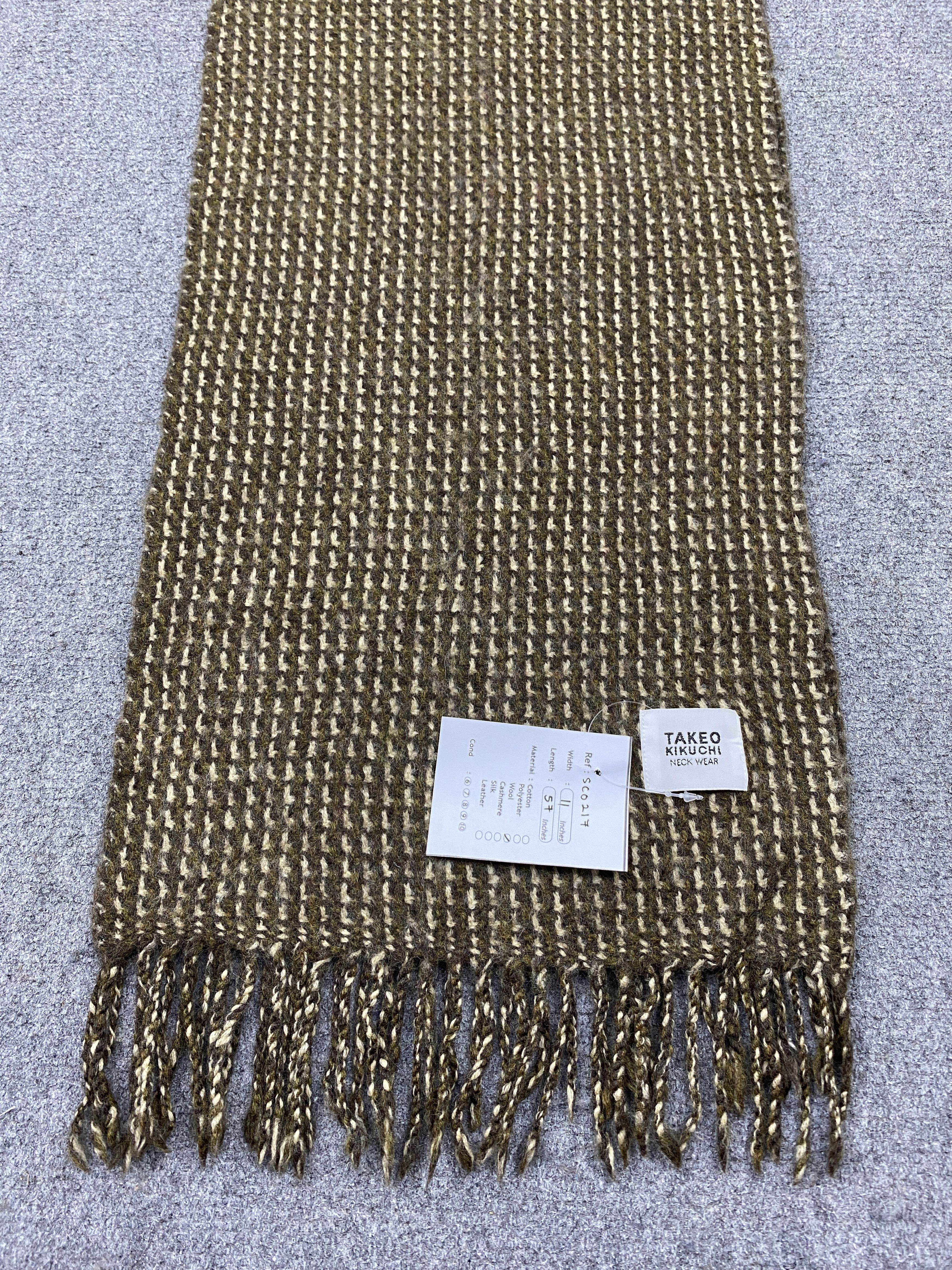 Takeo Kikuchi Takeo Kikuchi Wool Scarf / Muffler / Neckwear -SC0127 Size ONE SIZE - 6 Thumbnail