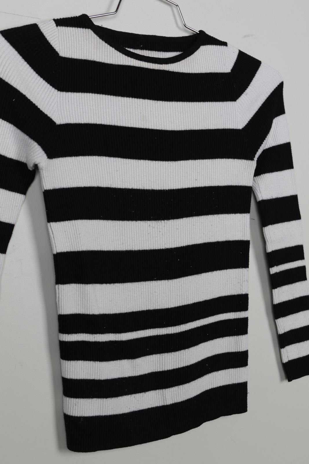Vintage 00's Ribbed Striped Sweater Size S / US 4 / IT 40 - 3 Thumbnail