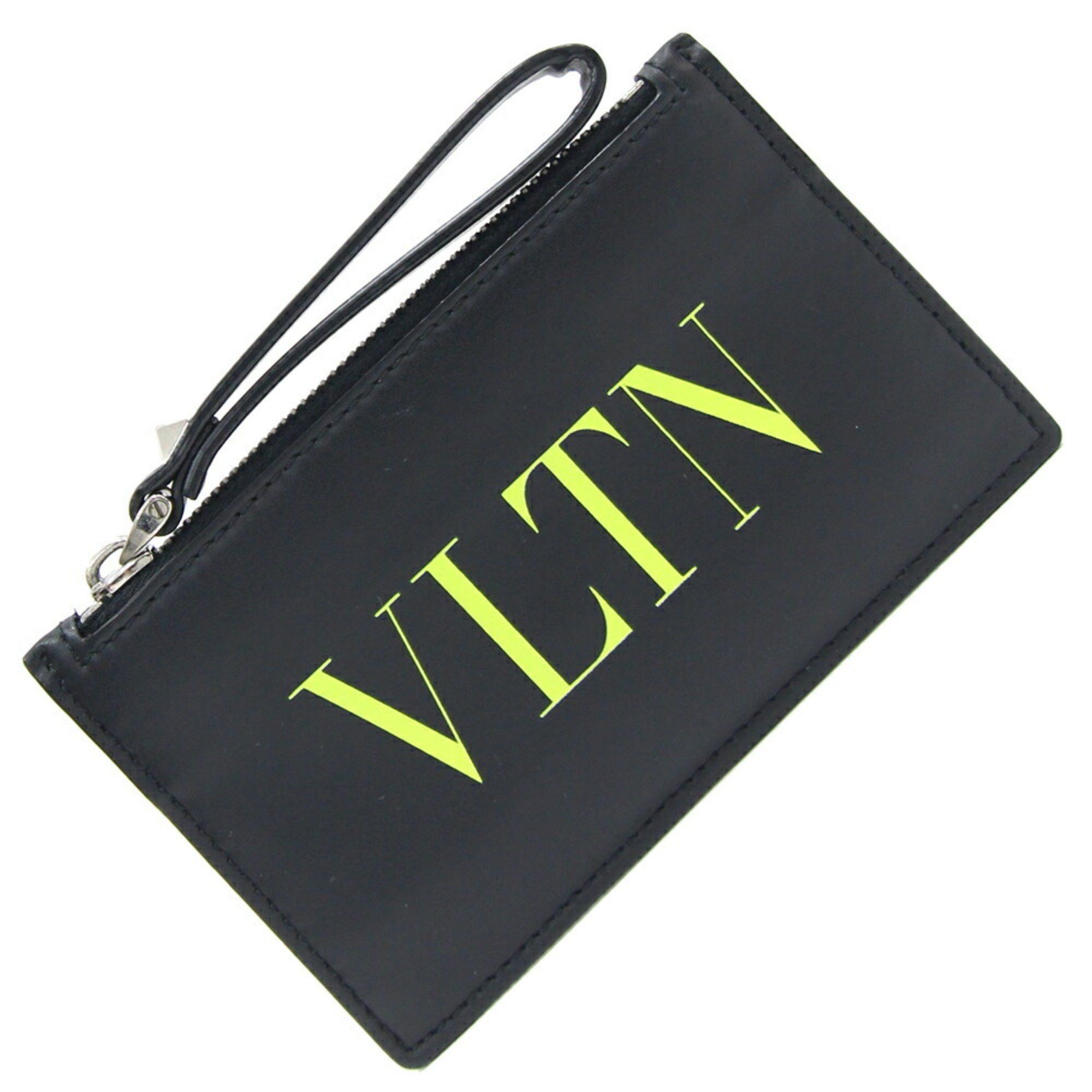 Valentino Valentino Coin Case TY2P0540LVN Black Neon Yellow Leather Fragment Card Wallet Men's VALENTINO Size ONE SIZE - 1 Thumbnail