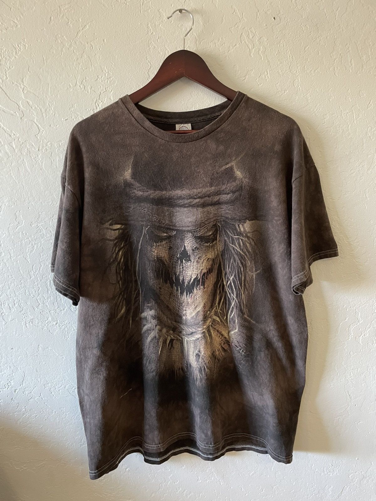 Delta Vintage 2000s Y2K Scarecrow Brown AOP Xl 23.5 X 28.5 Size US XL / EU 56 / 4 - 1 Thumbnail