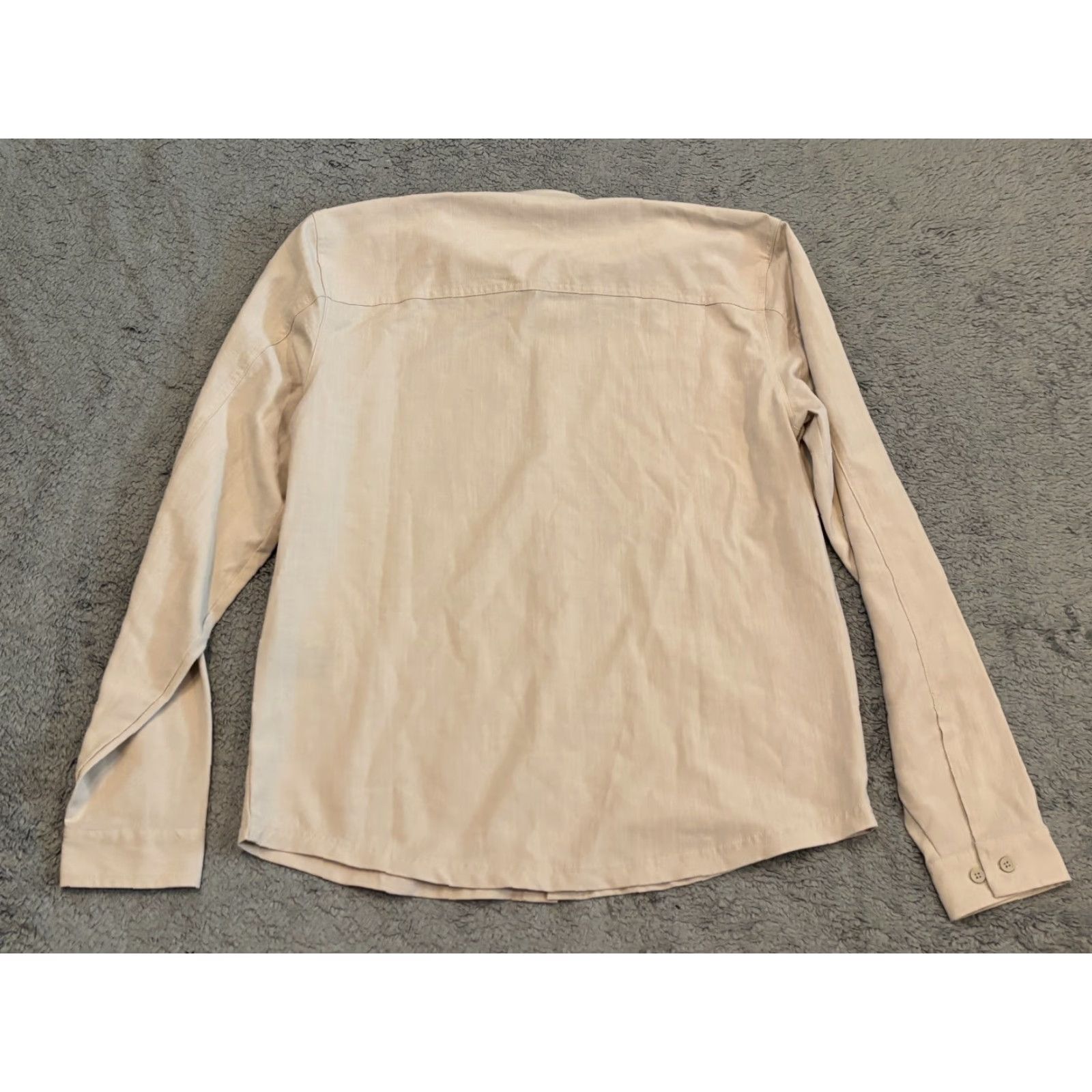 Kenneth Cole Kenneth Cole Shirt Mens Medium Beige Rayon Blend Band Collar Lightweight Office Dress Shirt Long Sleeve Button Cuff Mens Regular Prime Size US M / EU 48-50 / 2 - 5 Thumbnail