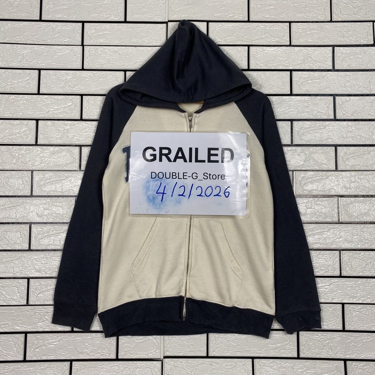 Japanese Brand 📌Vintage Zipper Hoodie Rough Union Made Big Logo Size US M / EU 48-50 / 2 - 1 Thumbnail