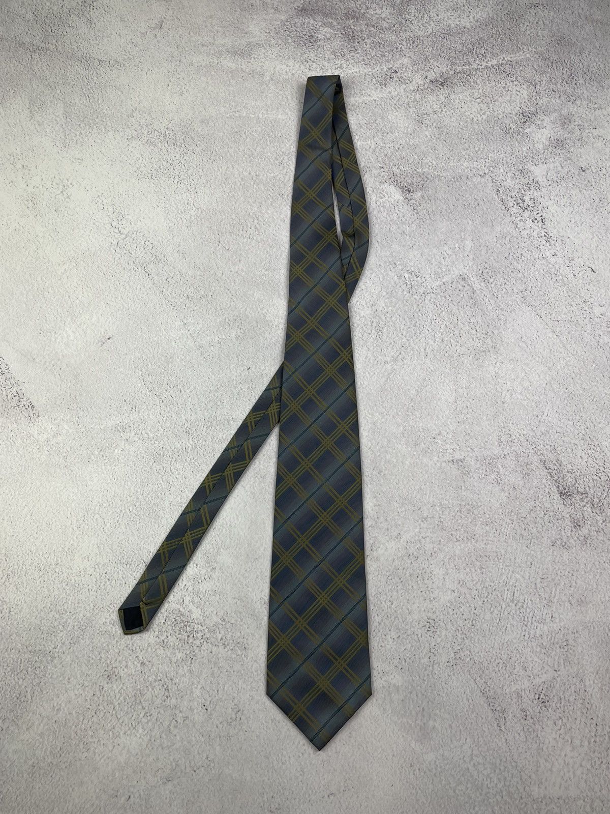 Ermenegildo Zegna × Vintage Emenegildo Zegna Mens Tie 100% Silk Size ONE SIZE - 2 Thumbnail