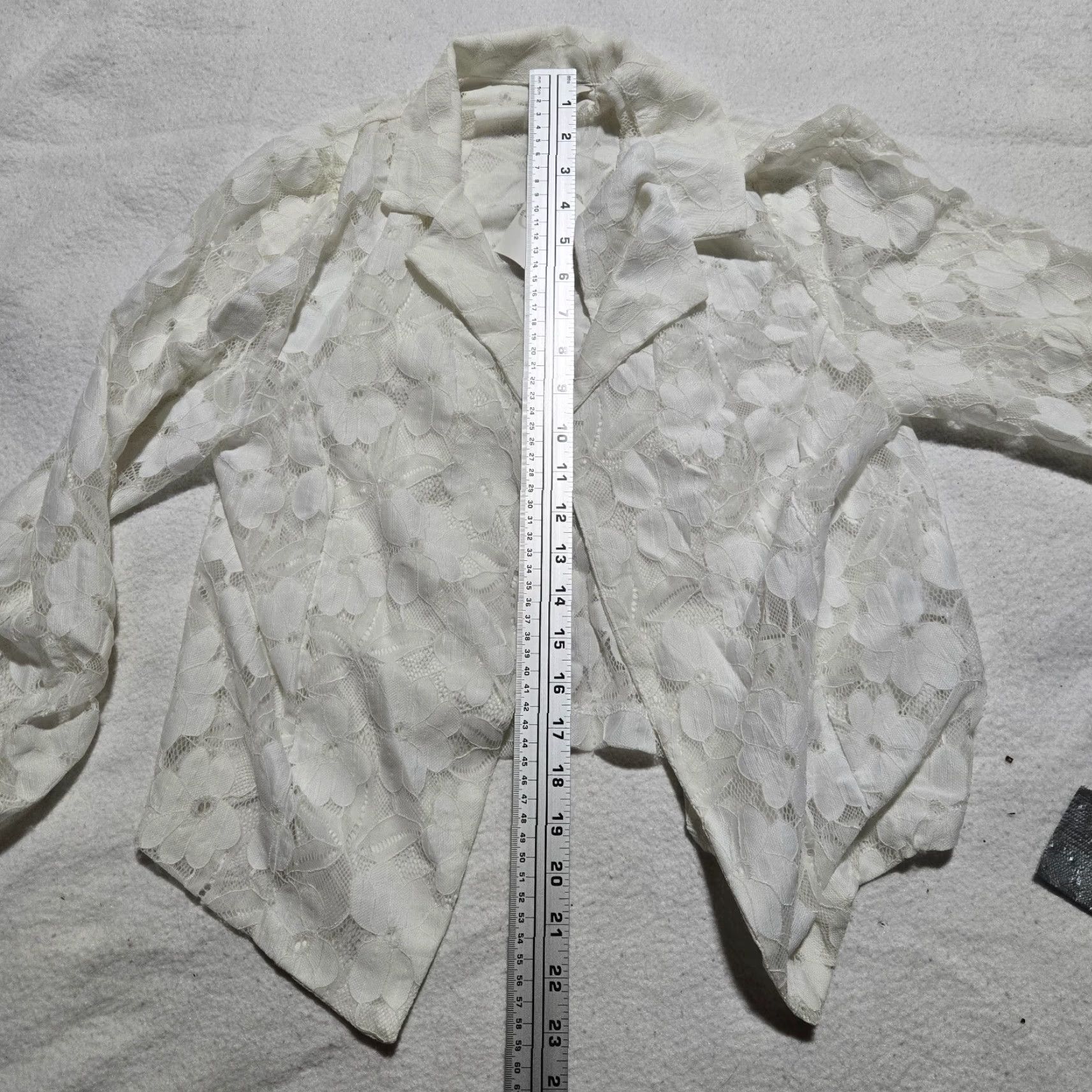 Vintage Cato Blouse Open Front Collared Cardigan Womens M White NEW Est. 1946 Size M / US 6-8 / IT 42-44 - 7 Thumbnail