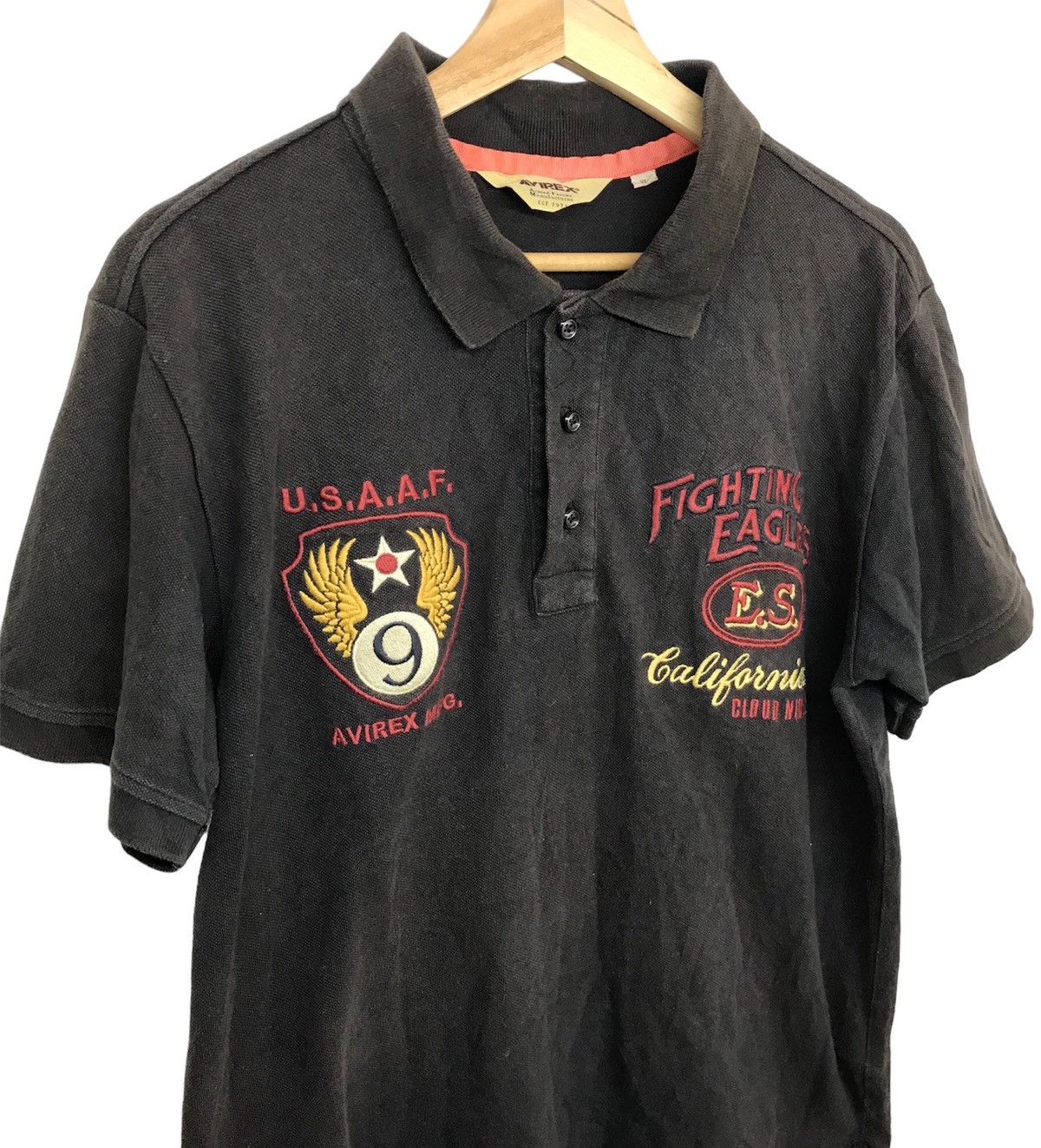 Avirex × Vintage Avirex Fighting Eagles Embroidered Polos Shirt Size US XL / EU 56 / 4 - 3 Thumbnail