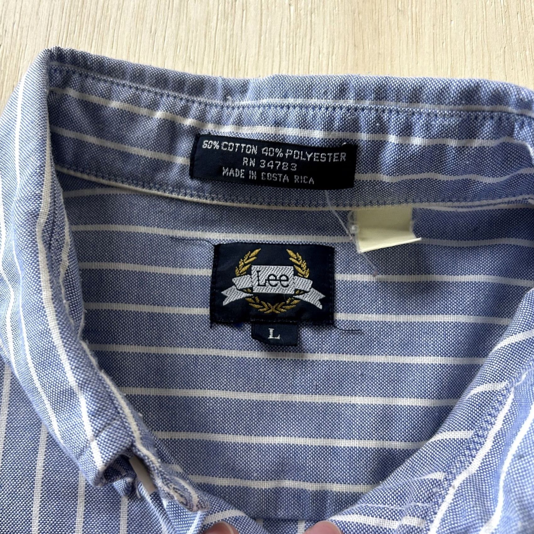 Lee VINTAGE Lee Shirt Mens L Blue Striped Long Sleeve Button-Up Workwear Casual Size US L / EU 52-54 / 3 - 2 Thumbnail