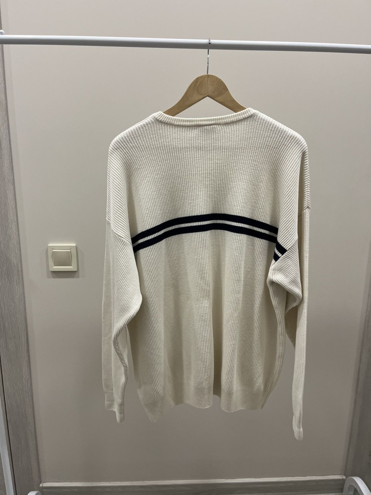 Lacoste 💥90’s Rare❗️Vintage Lacoste Sweater Crew Neck Hevy Knit Size US L / EU 52-54 / 3 - 3 Thumbnail