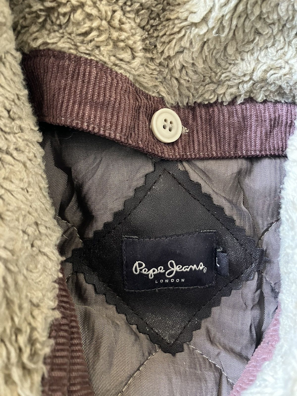 Pepe Jeans Burgundy Pepe Jeans Vintage Corduroy Lined Jacket Size US L / EU 52-54 / 3 - 3 Thumbnail