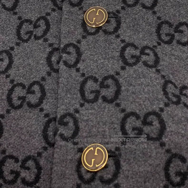 Gucci Gucci Black logo jacquard full print wool lapel single-bre Size XS / US 0-2 / IT 36-38 - 5 Thumbnail