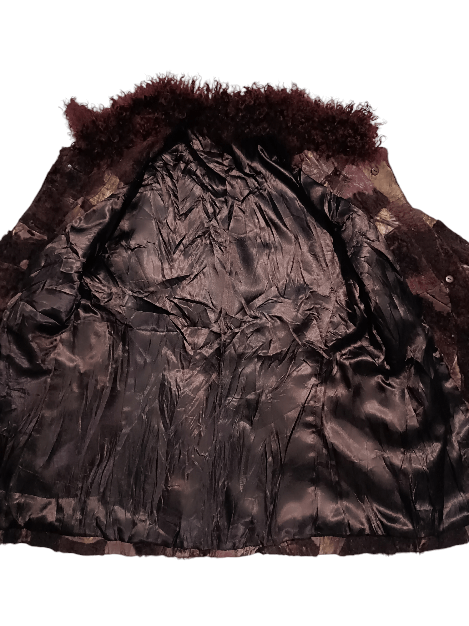 Other Extra Fine Leather Jacket Fur Mix Pabric Coats Red Purple Size ONE SIZE - 8 Thumbnail