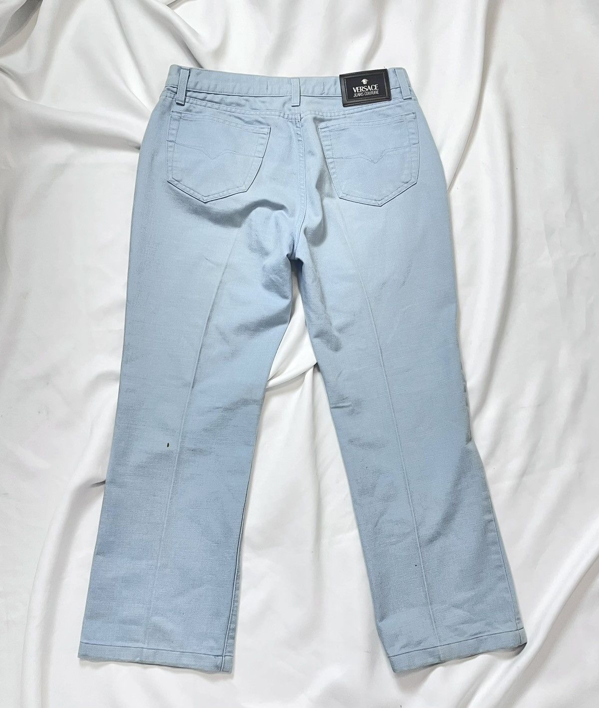 Versace Jeans Couture Versace Jeans Couture Straight-Leg Light Denim Cropped Jeans Size US 33 - 2 Thumbnail