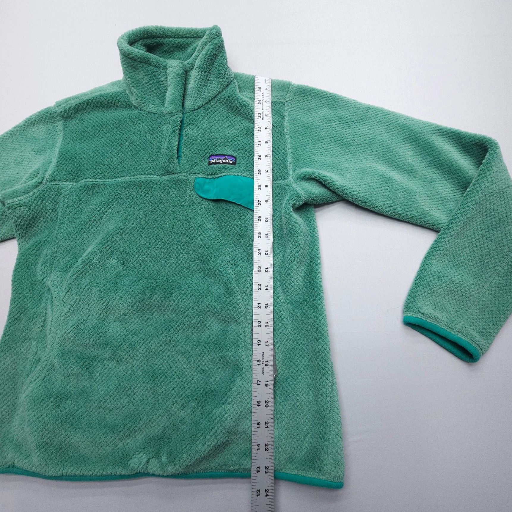 Patagonia Patagonia Re-Tool Snap-T Pullover Jacket Women's Medium Fleece Green Logo Pocket Casual Outdoor Vintage: No Size M / US 6-8 / IT 42-44 - 5 Thumbnail