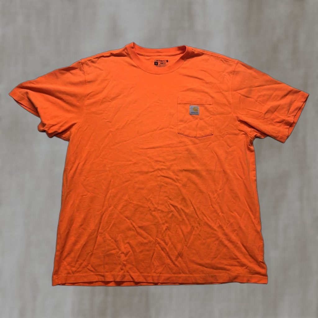 Carhartt Vintage Carhartt Men's T-Shirt Short Sleeve Work Shirt XL Orange Construction Worker 90s Size US XL / EU 56 / 4 - 1 Thumbnail