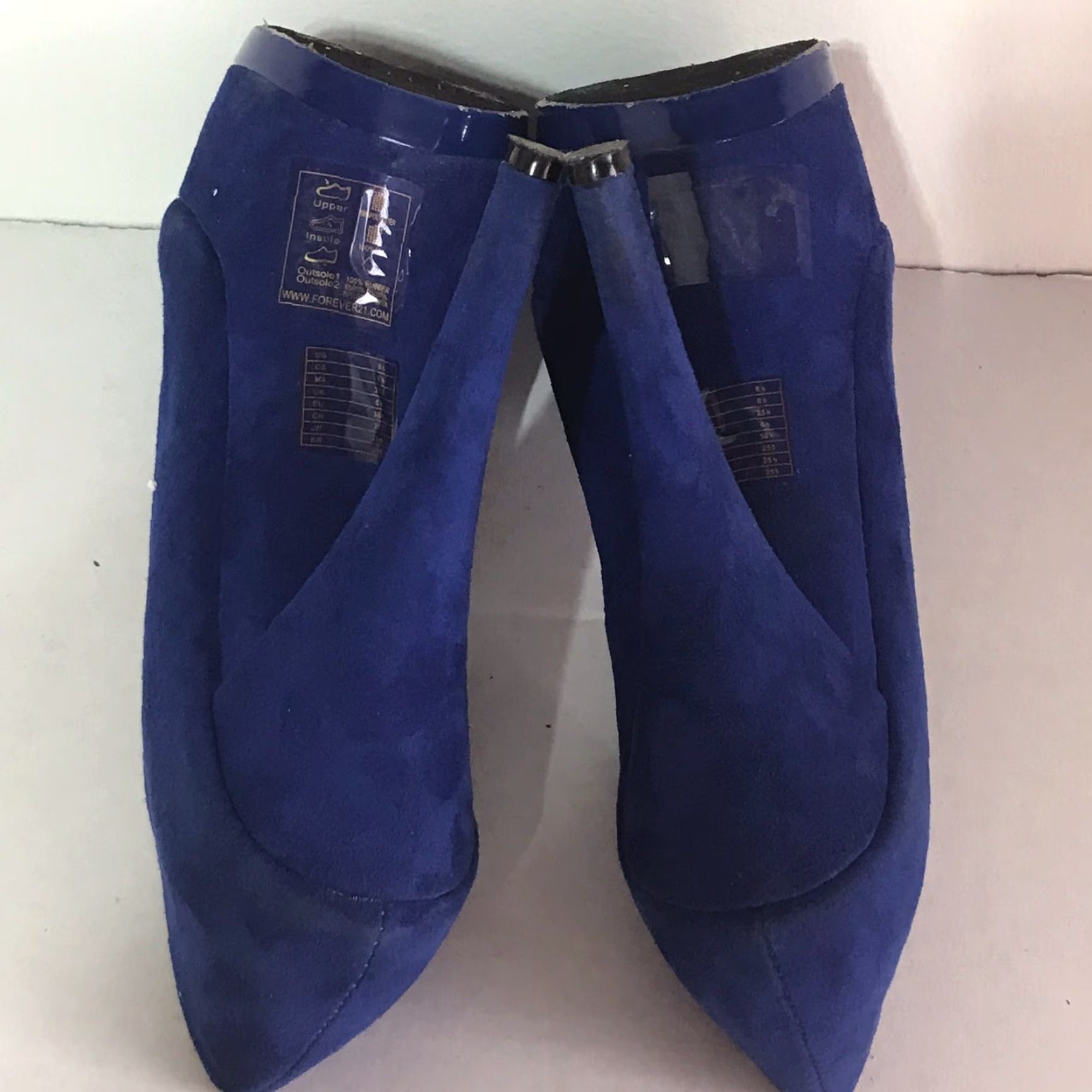 Forever 21 FOREVER 21 Blue Suede Stiletto Pumps Women’s Size 8.5 - 6in Heel, Round Toe, Clubwear Size US 9 / IT 39 - 6 Thumbnail