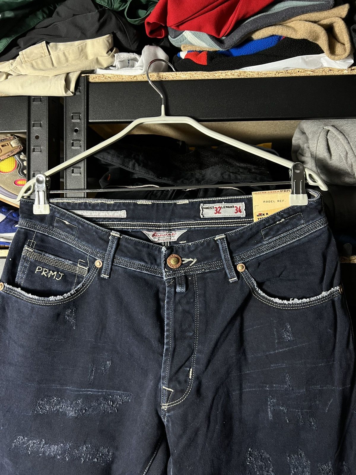 Jacob Cohen Jacob Cohen Premium Edition Denim Jeans Distressed Dark Blue Size US 32 / EU 48 - 13 Thumbnail