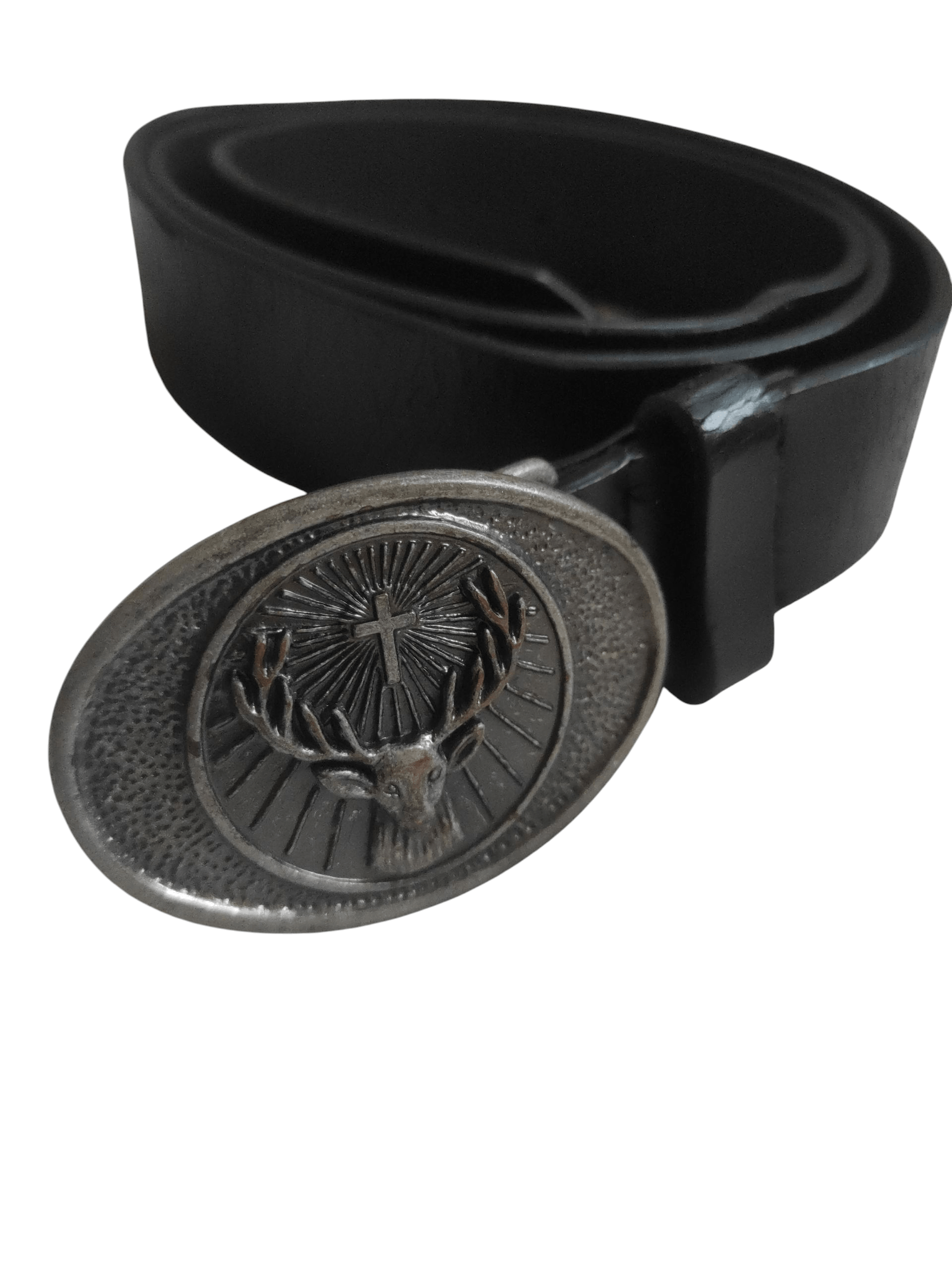 Jagermeister Classic Jagermeister Logo Belt in Black Leather - 95cm Size ONE SIZE - 3 Thumbnail