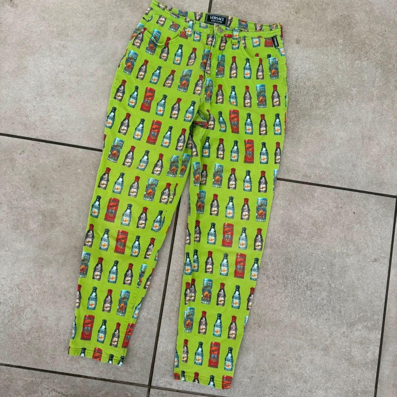 Versace Versace Vintage 90s Unique Design Full Print Made in Italy Size US 33 - 4 Thumbnail