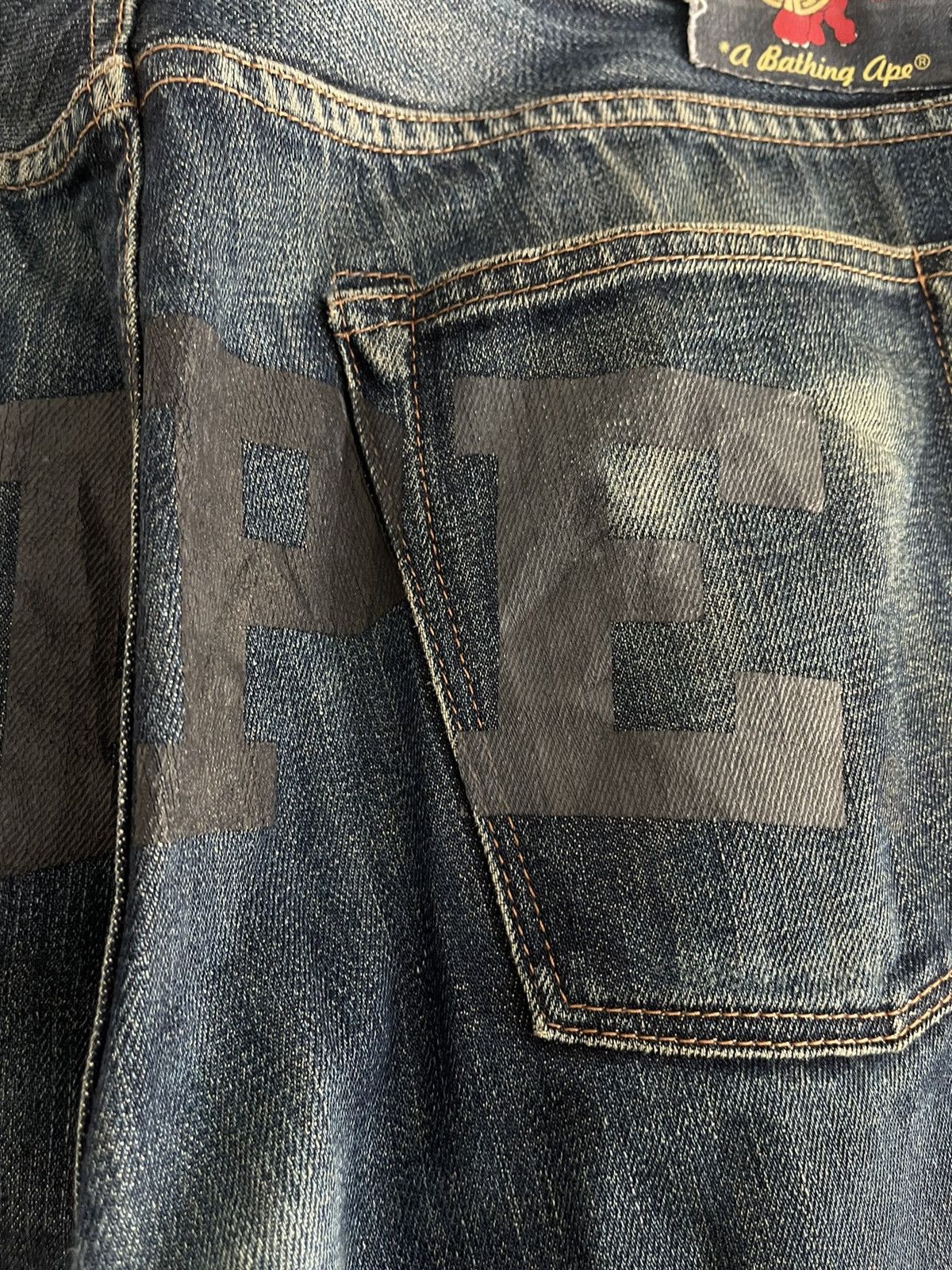 Bape Bape Spellout Selvedge Jeans Size 36 A Bathing Ape Classics Size US 36 / EU 52 - 9 Thumbnail