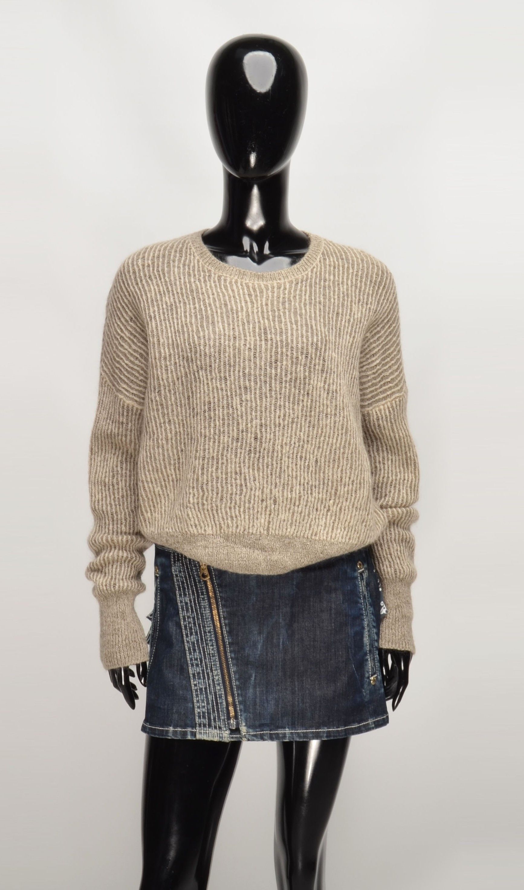 Designer Nile Atelier Gray Lightweight Mohair Blend Sweater Size M / US 6-8 / IT 42-44 - 1 Thumbnail